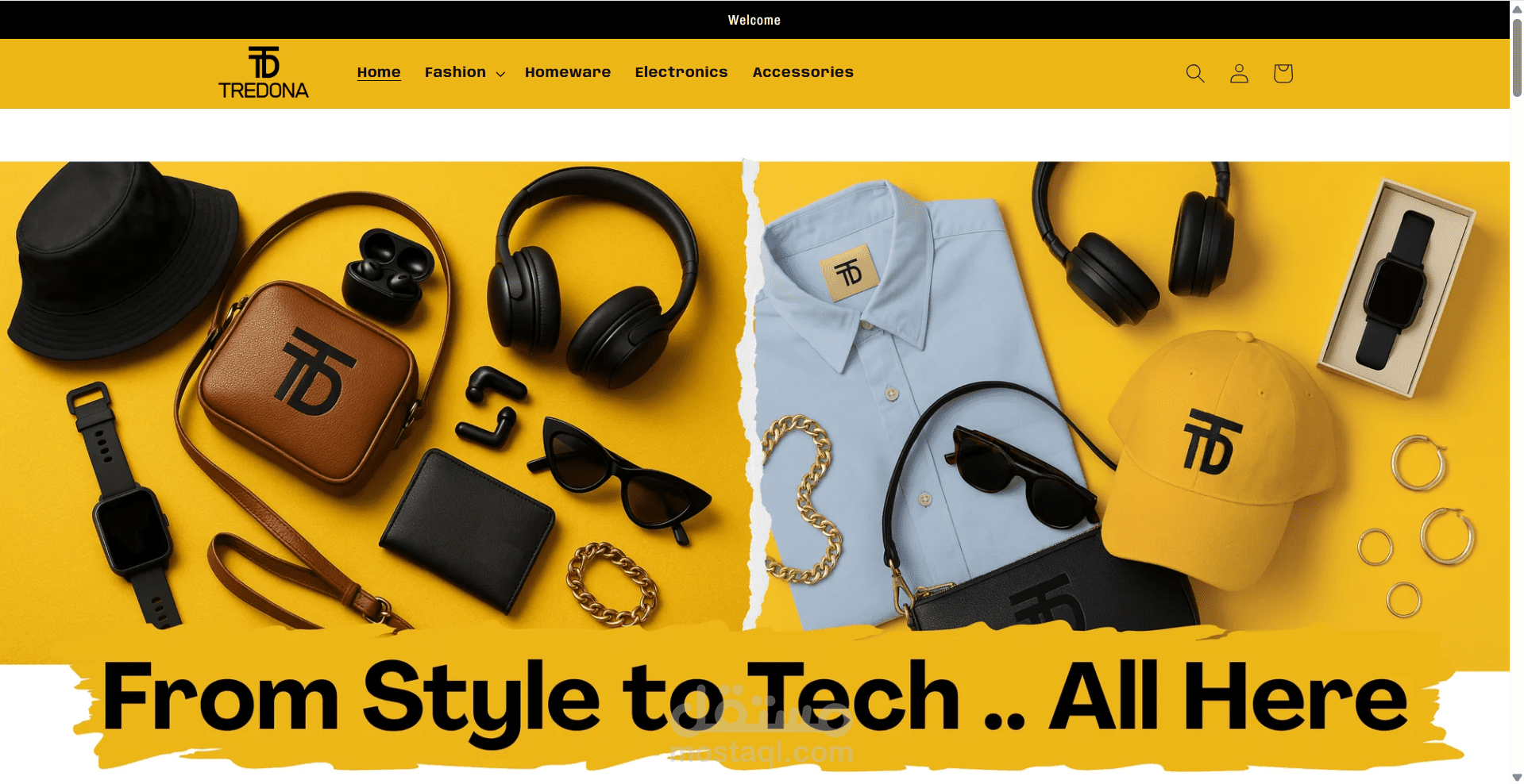 تصميم متجر إلكتروني كامل