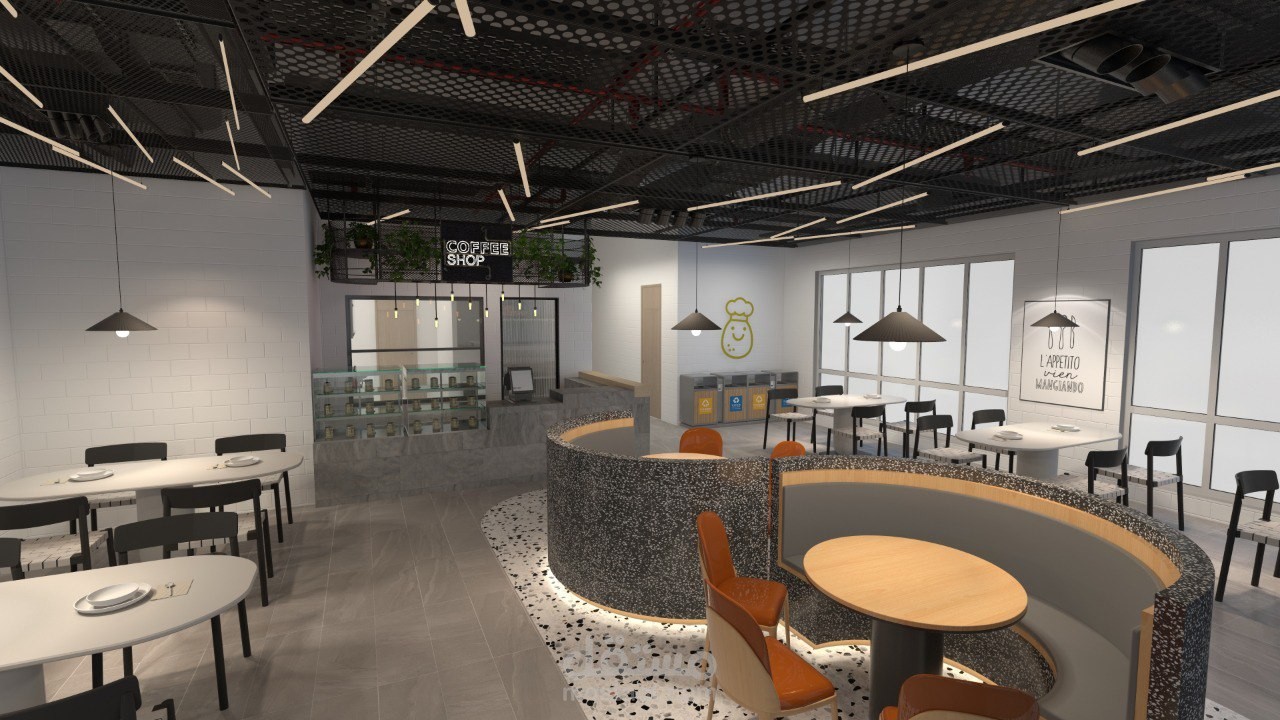 interior design for a healthy food restaurant