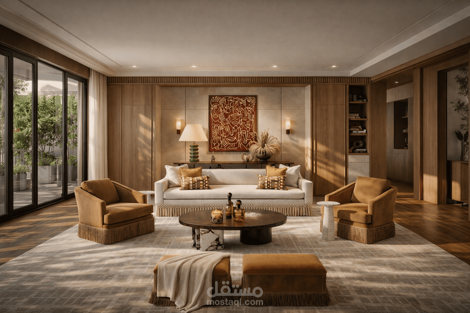 | Warm Contemporary Living Room |