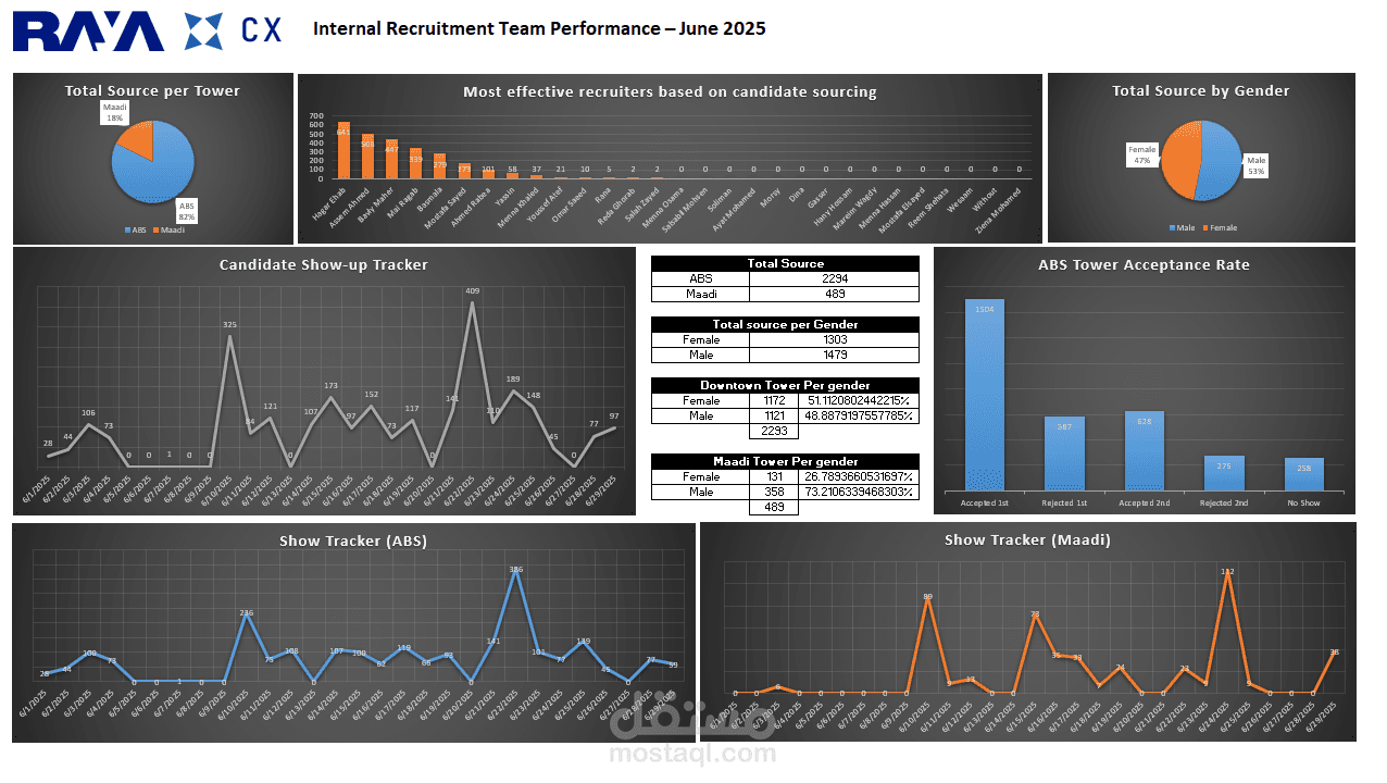 Excel Dashboard Team Performance