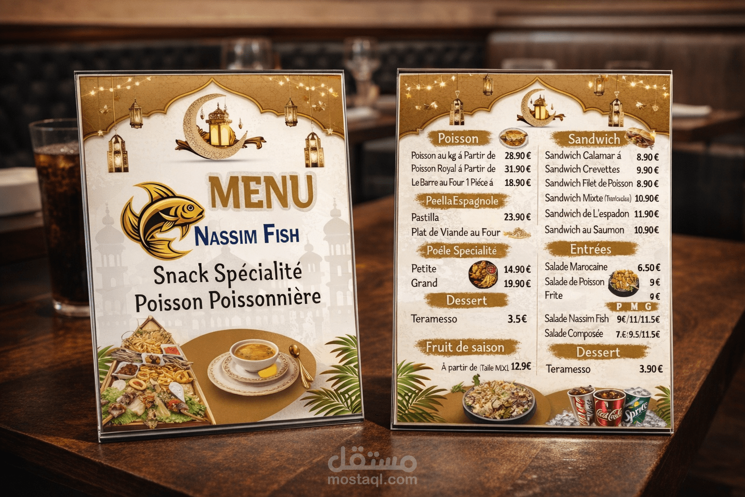 Menu restaurant