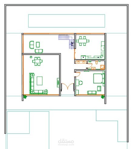 Plan RDC d'une villa