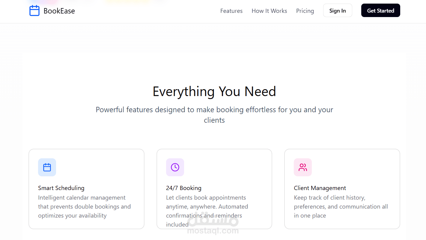 تطبيق حجز فعاليات كامل (Full-Stack Booking System)