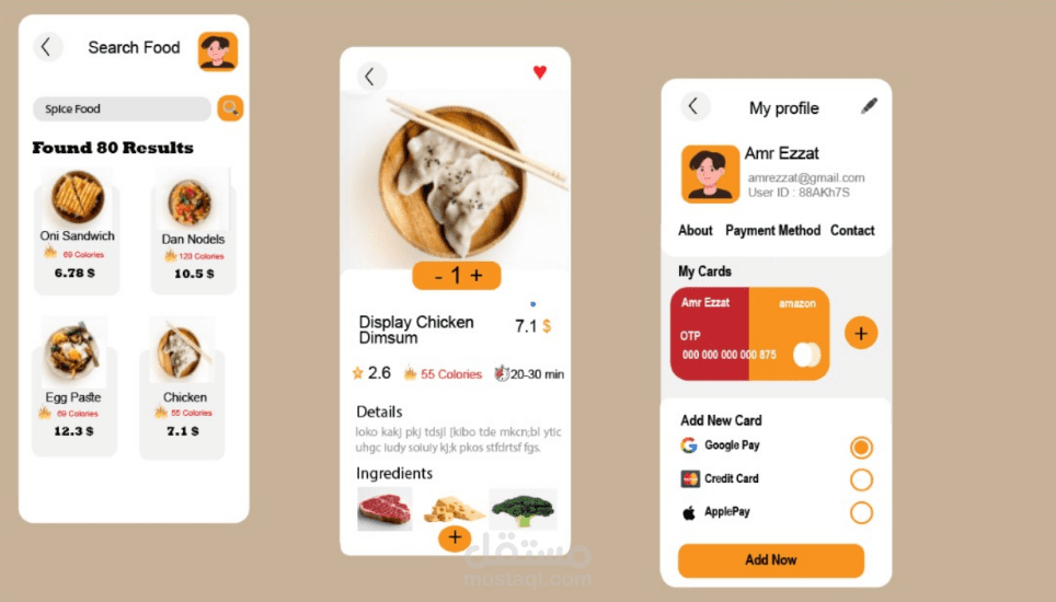 Food Delivery Mobile App UI/UX Design