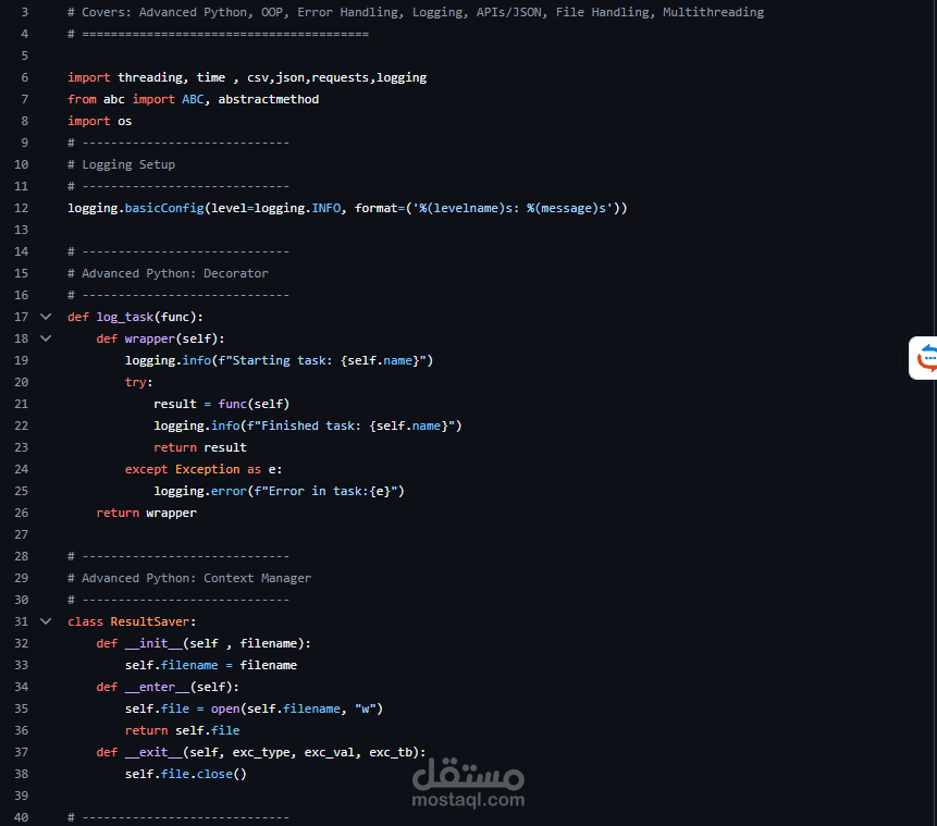Task Manager & API Logger