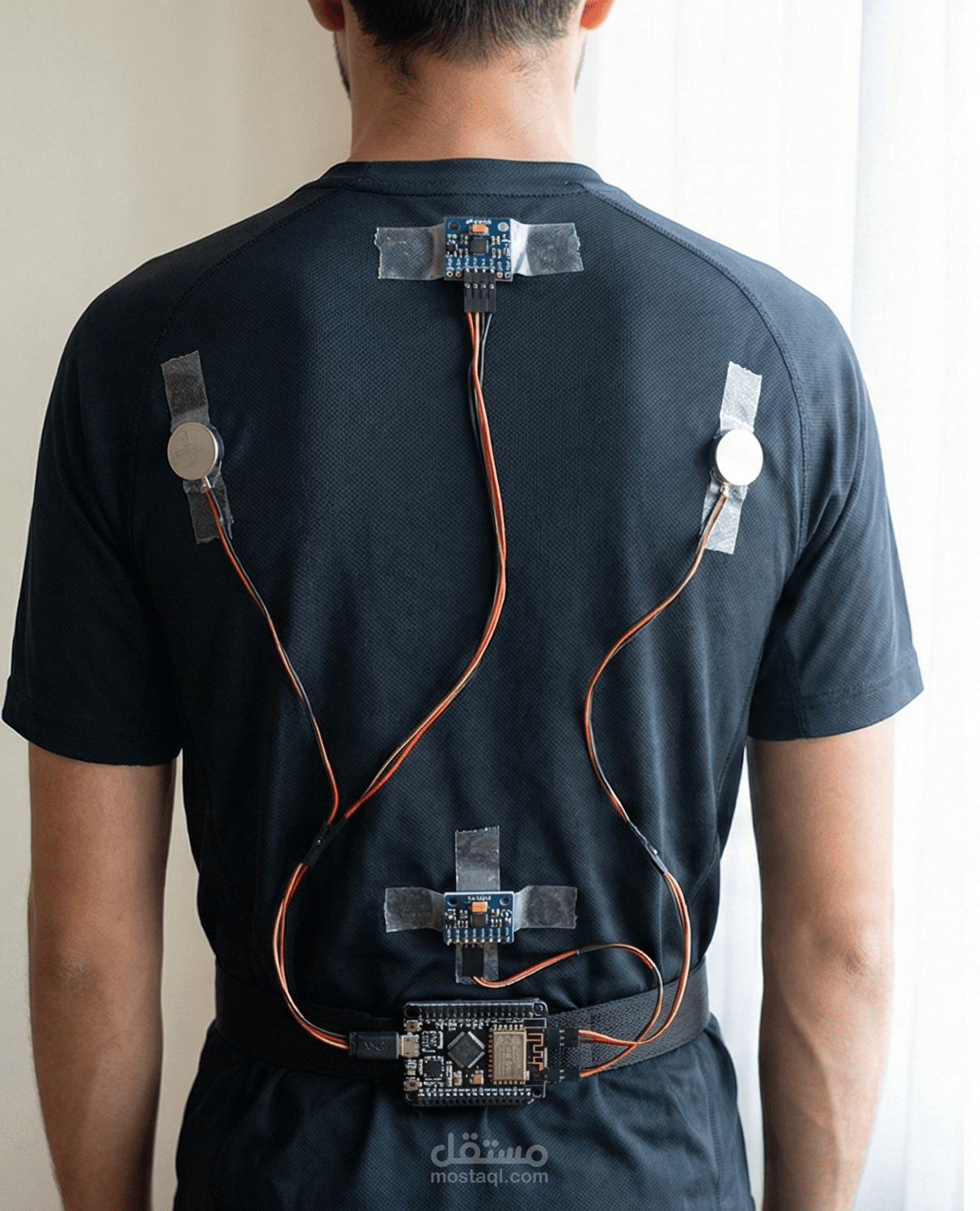 تطوير نظام Back Angle لقياس انحراف الظهر باستخدام MPU6050 + شاشة OLED + محركات اهتزاز