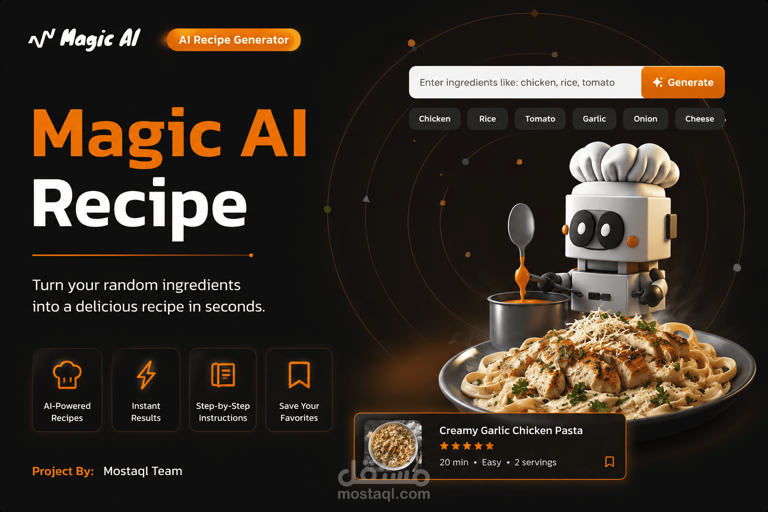 Magic AI - AI Recipe Generator UI/UX Design