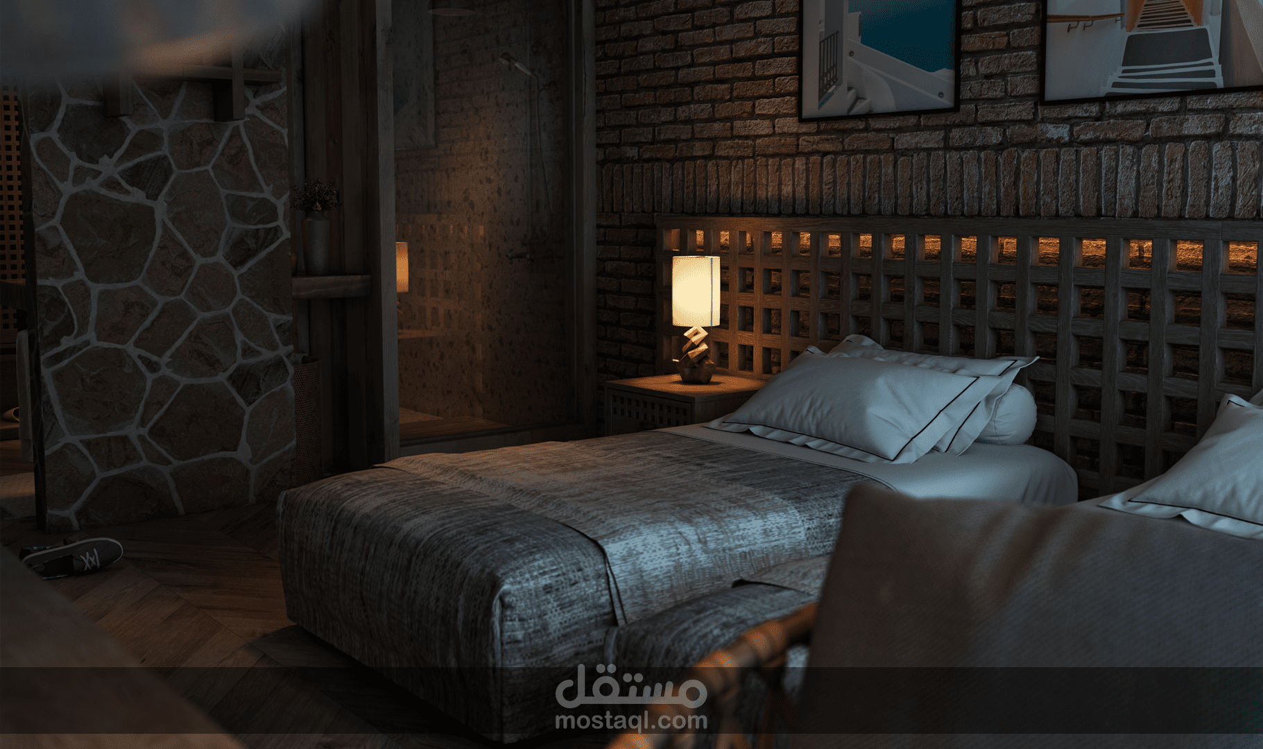 3D visualization of the hotel interior design