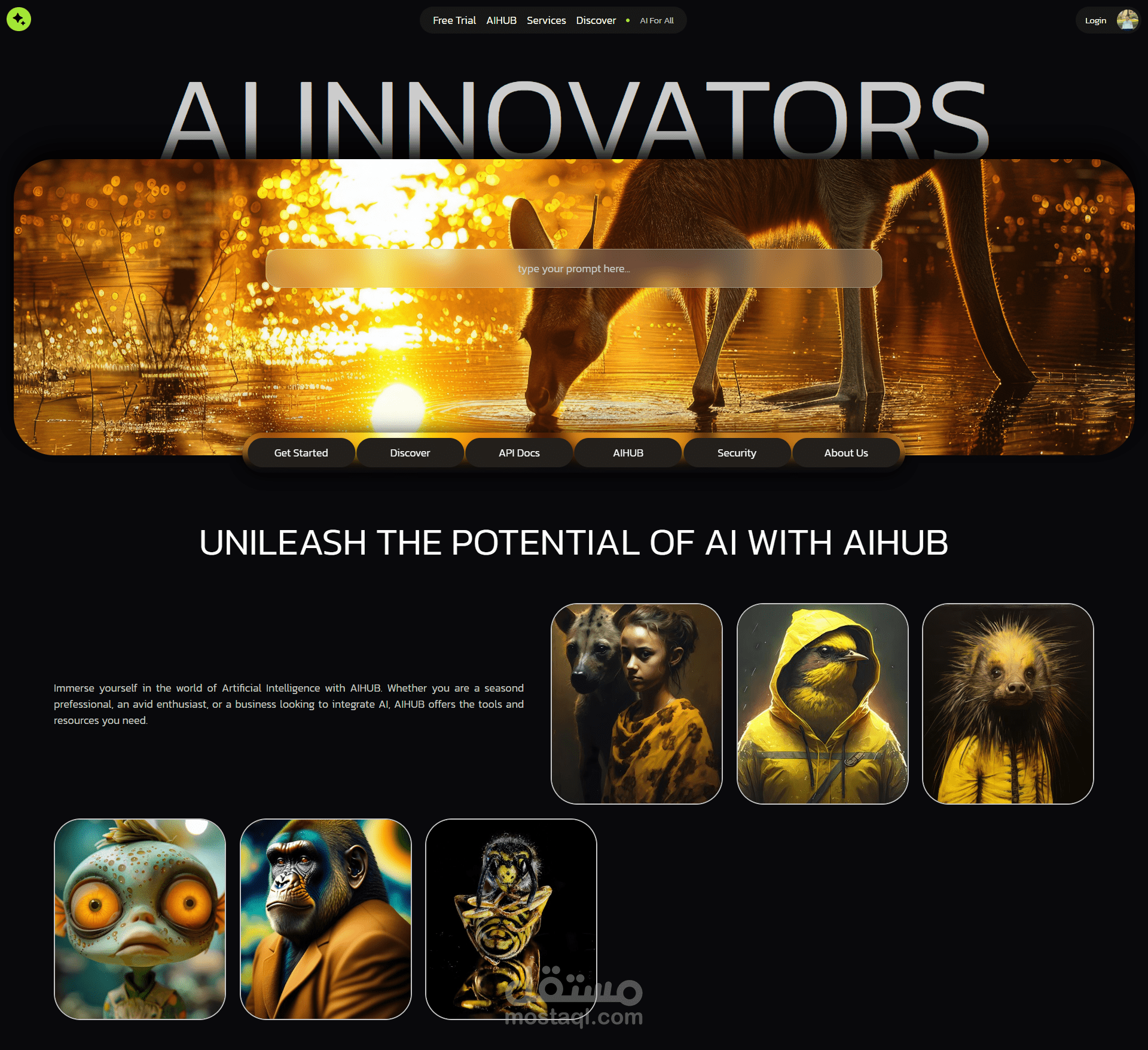 تصميم وتطوير صفحة landig AI احترافية باستخدام HTML و CSS و JavaScript