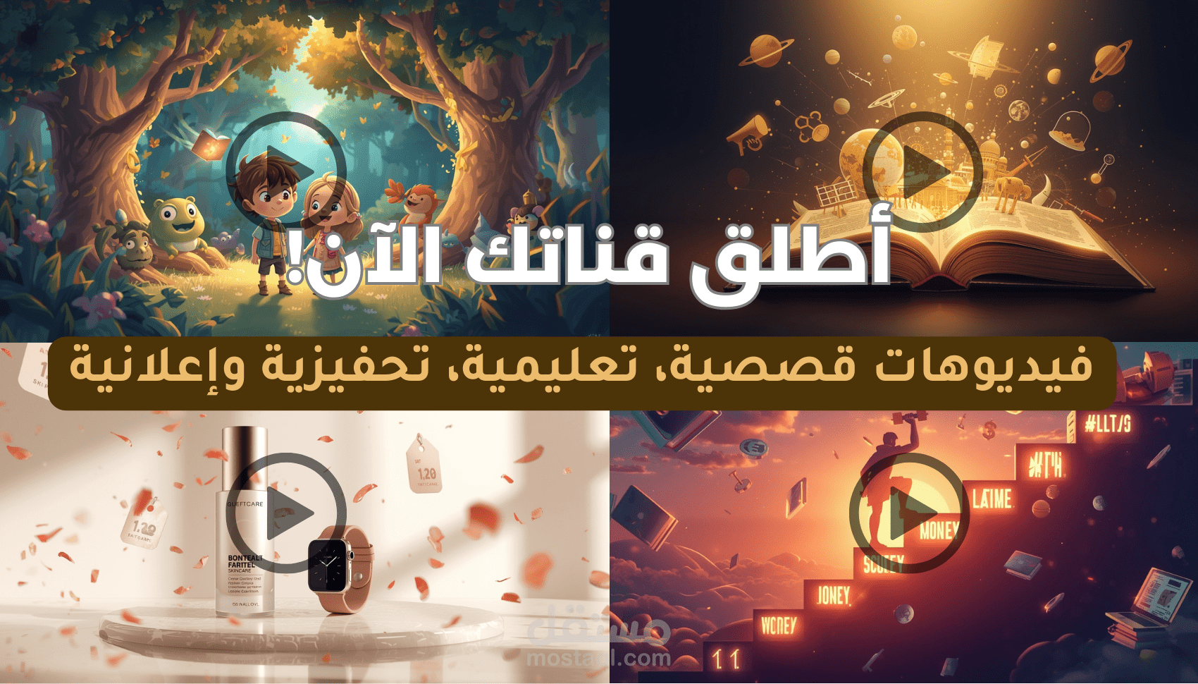 فيديوهات احترافية بالذكاء الاصطناعي | إعلان – قصص – شورتس