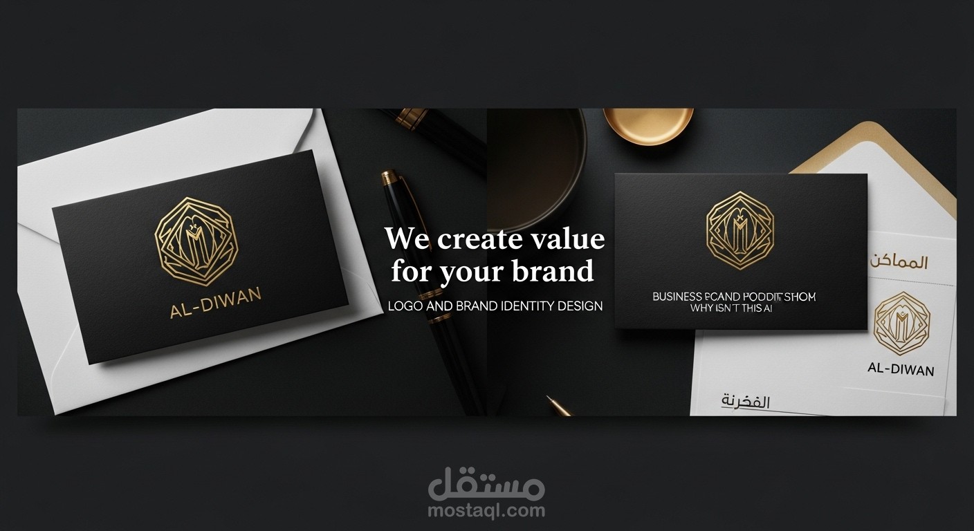 تصميم شعار وهوية بصرية احترافية ترفع قيمة مشروعك وتُميز علامتك