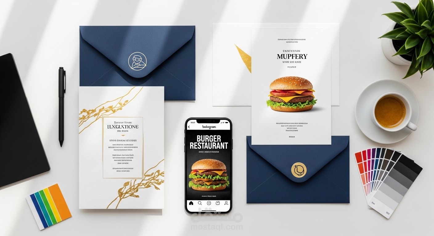 تصميم بطاقات تهنئة ودعوات إلكترونية وإعلانات تجارية فاخرة (طباعة + سوشيال ميديا)