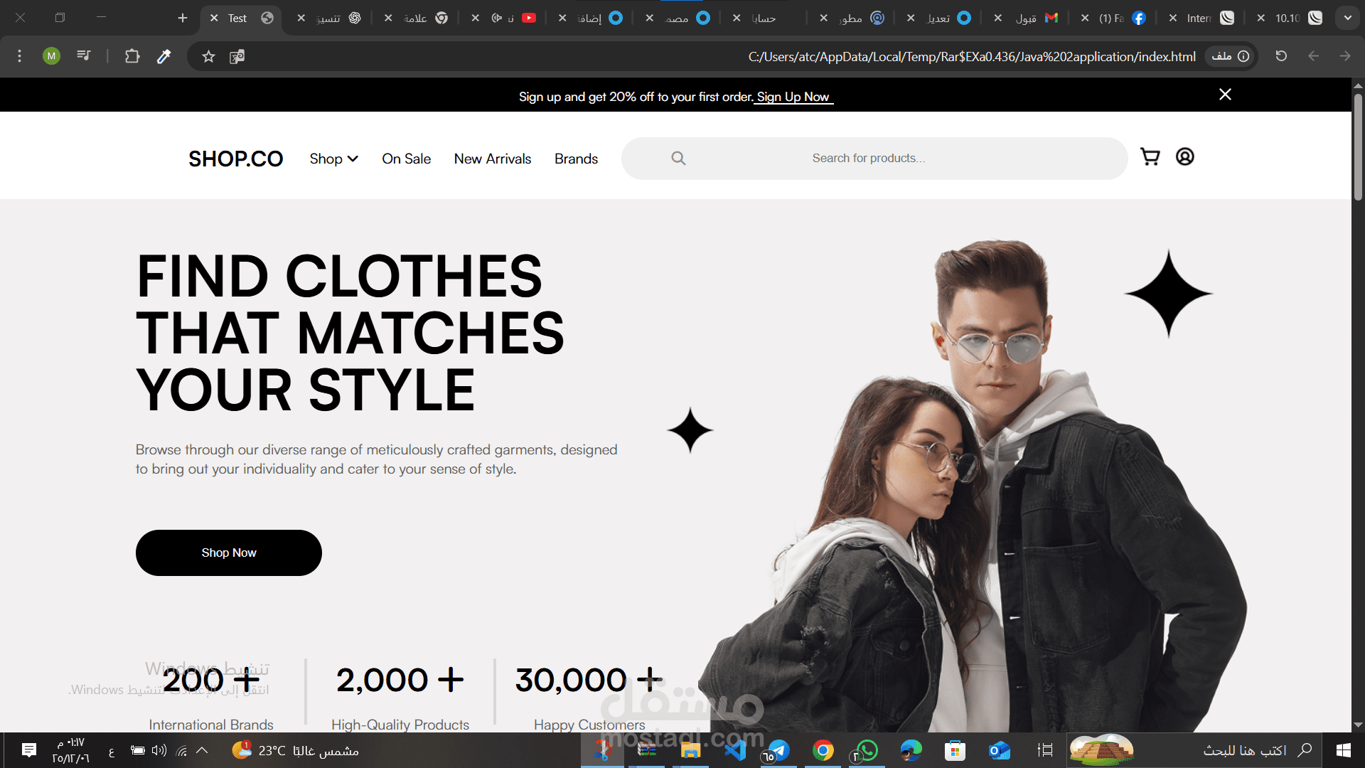 Built a Fully Functional Web Application Using HTML, CSS, and JavaScript