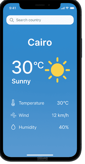Weather App – Dart, Flutter