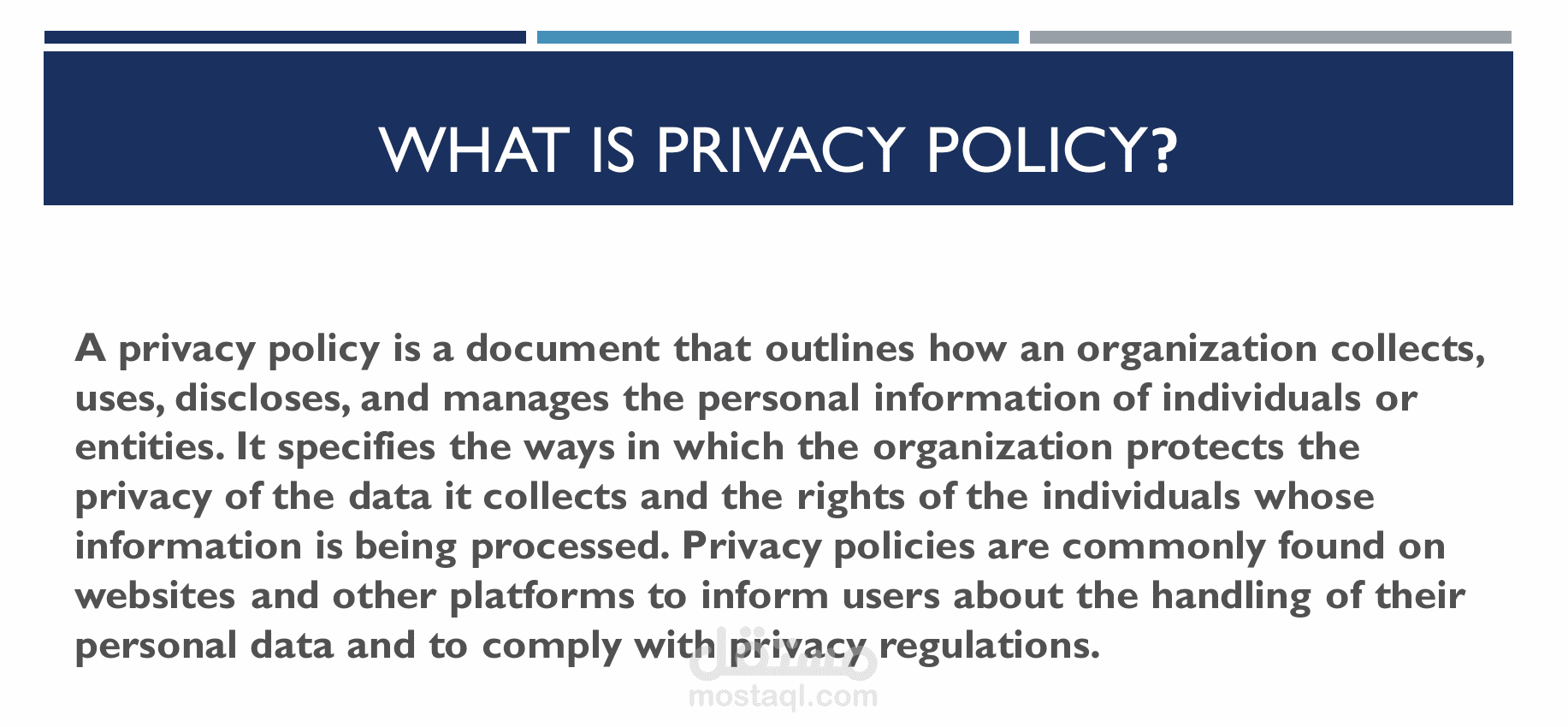 presentation about: Privacy Policy