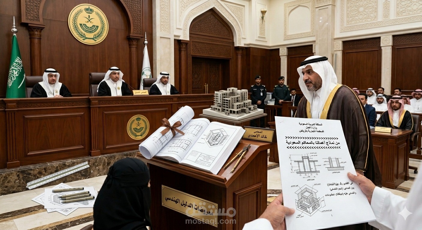 مذكرة جوابية لصالح مكتب هندسي لمطالبته بالتعويض عن خطأه في التصميمات