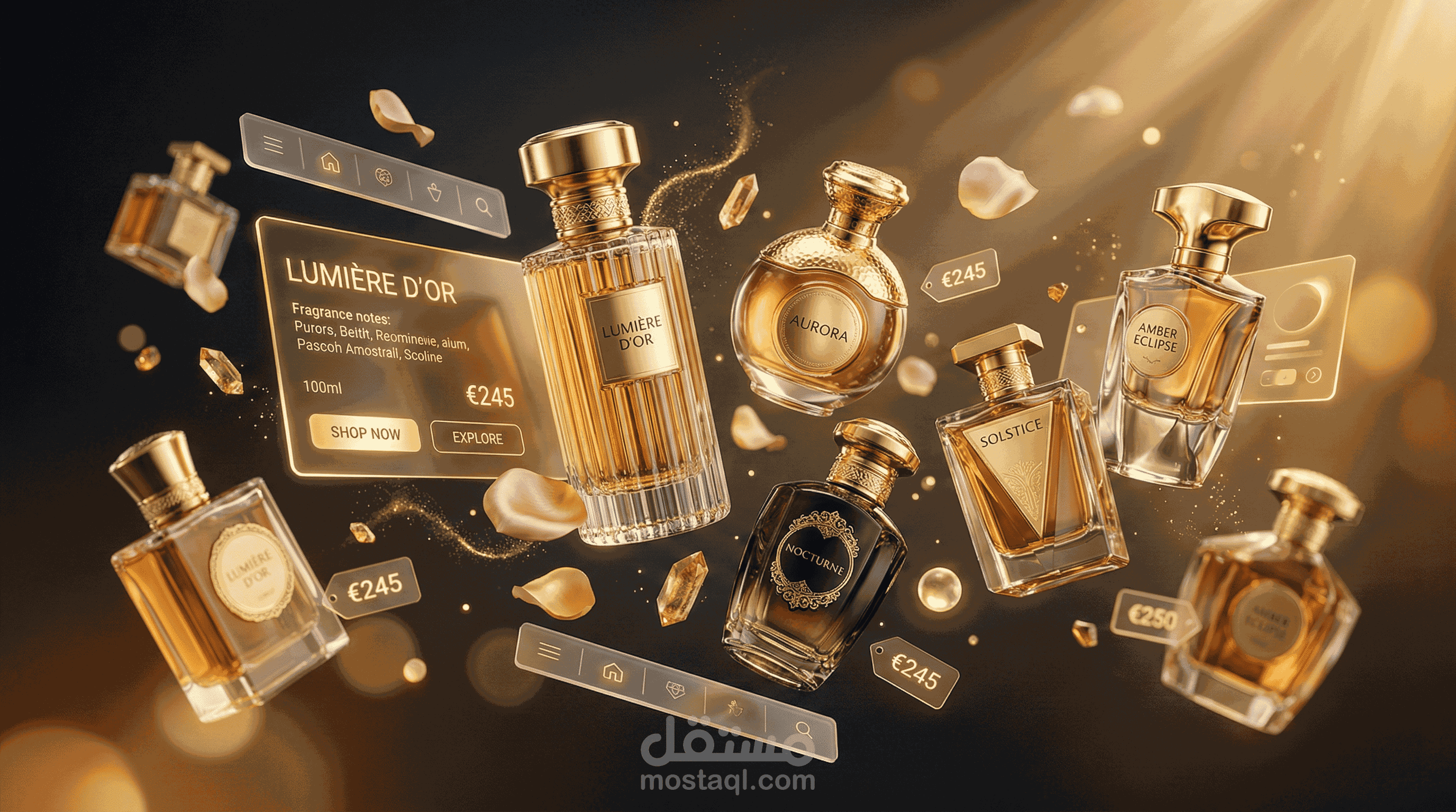 تصميم صفحة هبوط احترافية لبوتيك عطور "أريج"