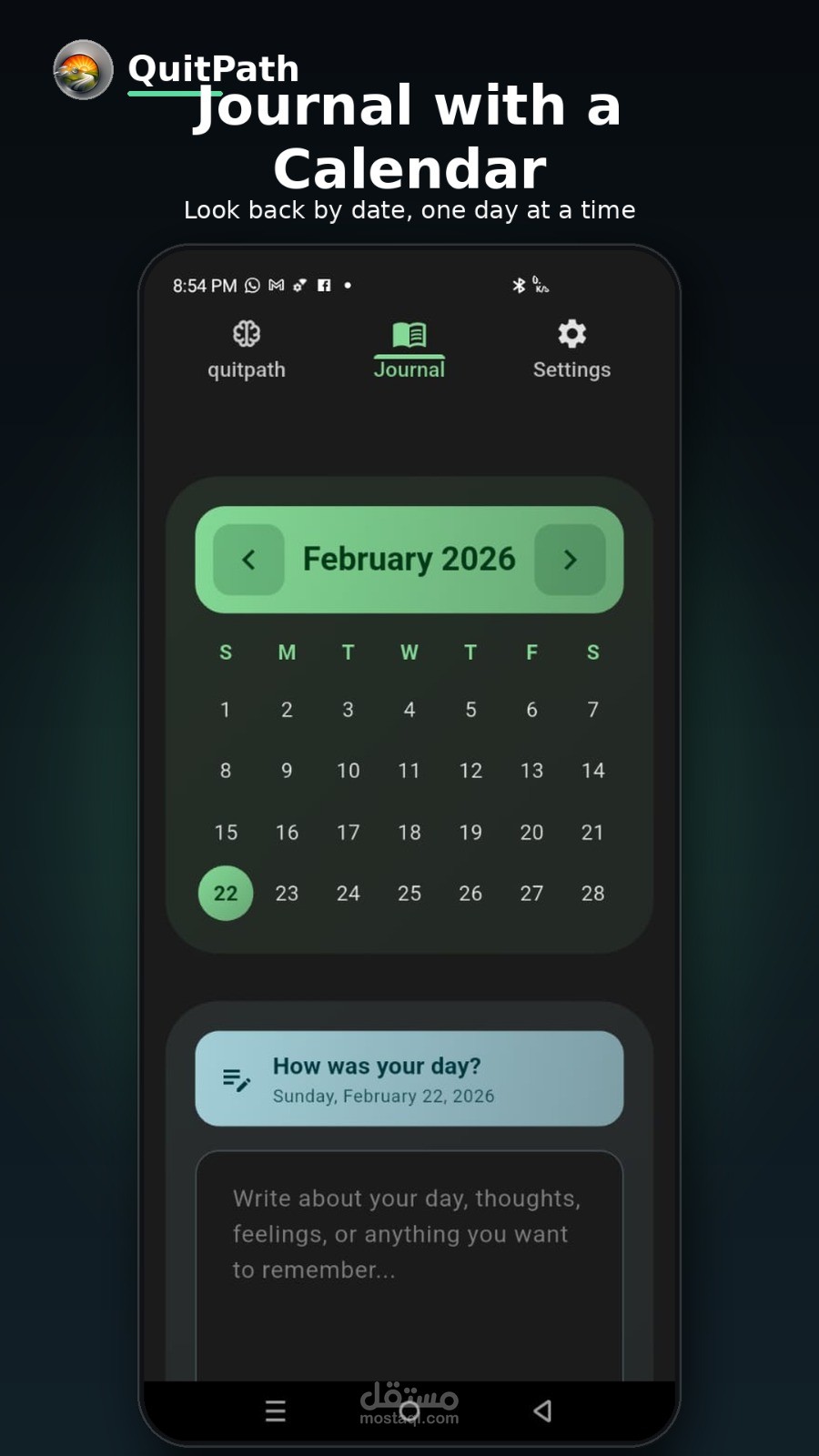 QuitPath is a private, offline-first companion for quitting habits and building better routines. Track multiple quitting journeys at once, celebrate milestones, and reflect with simple journaling—without accounts, cloud sync, ads, or data collection.