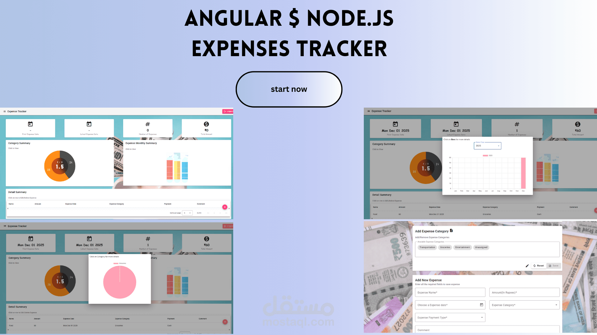 Angular Node.js Expense Tracker