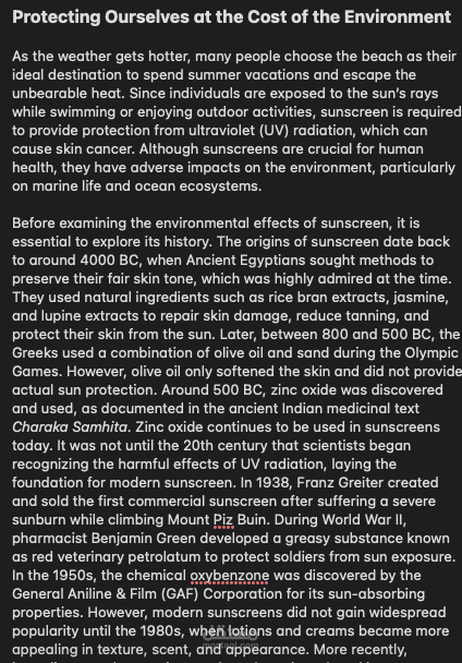 Protecting Ourselves at the Cost of the Environment