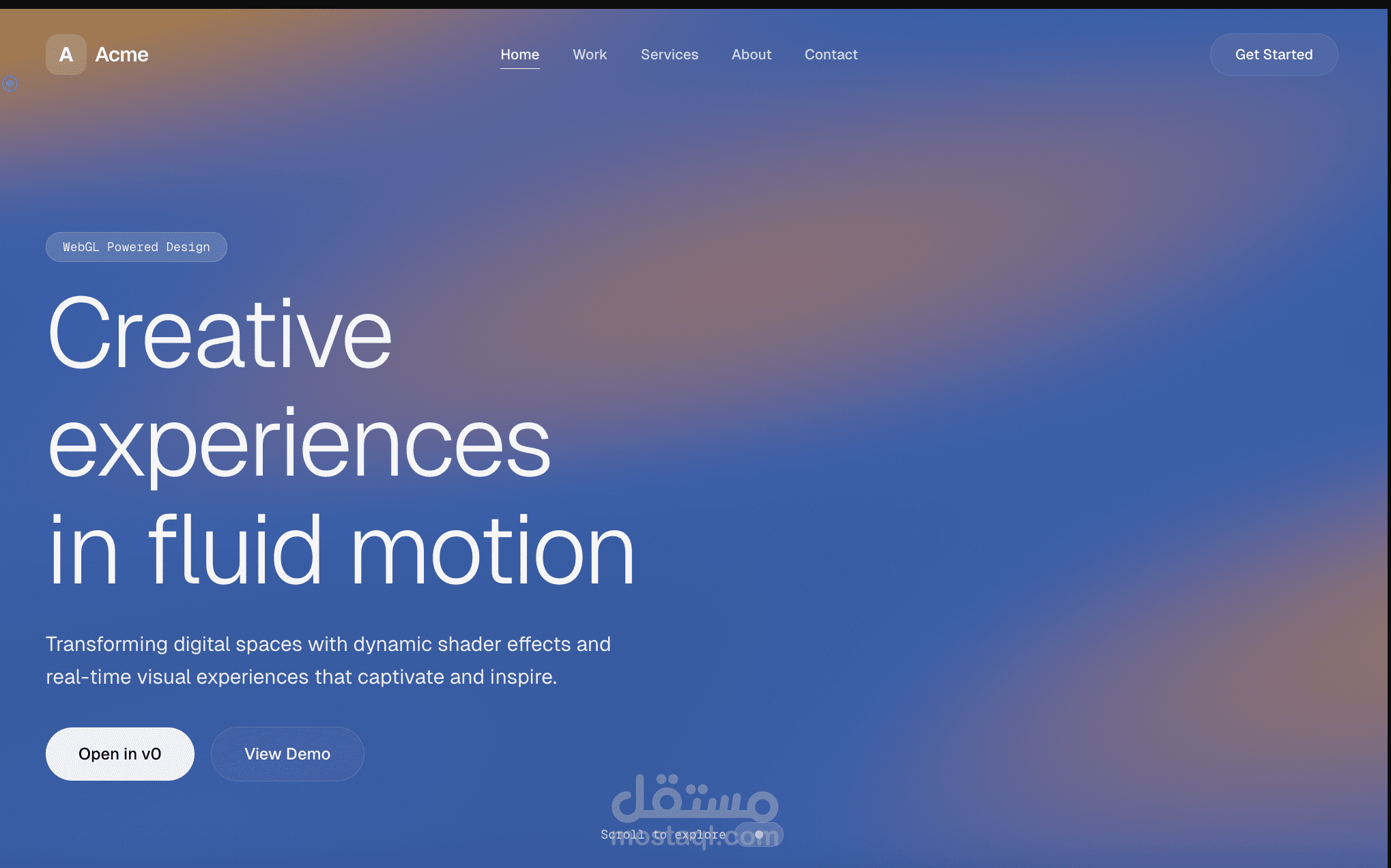 Shaders Landing Page