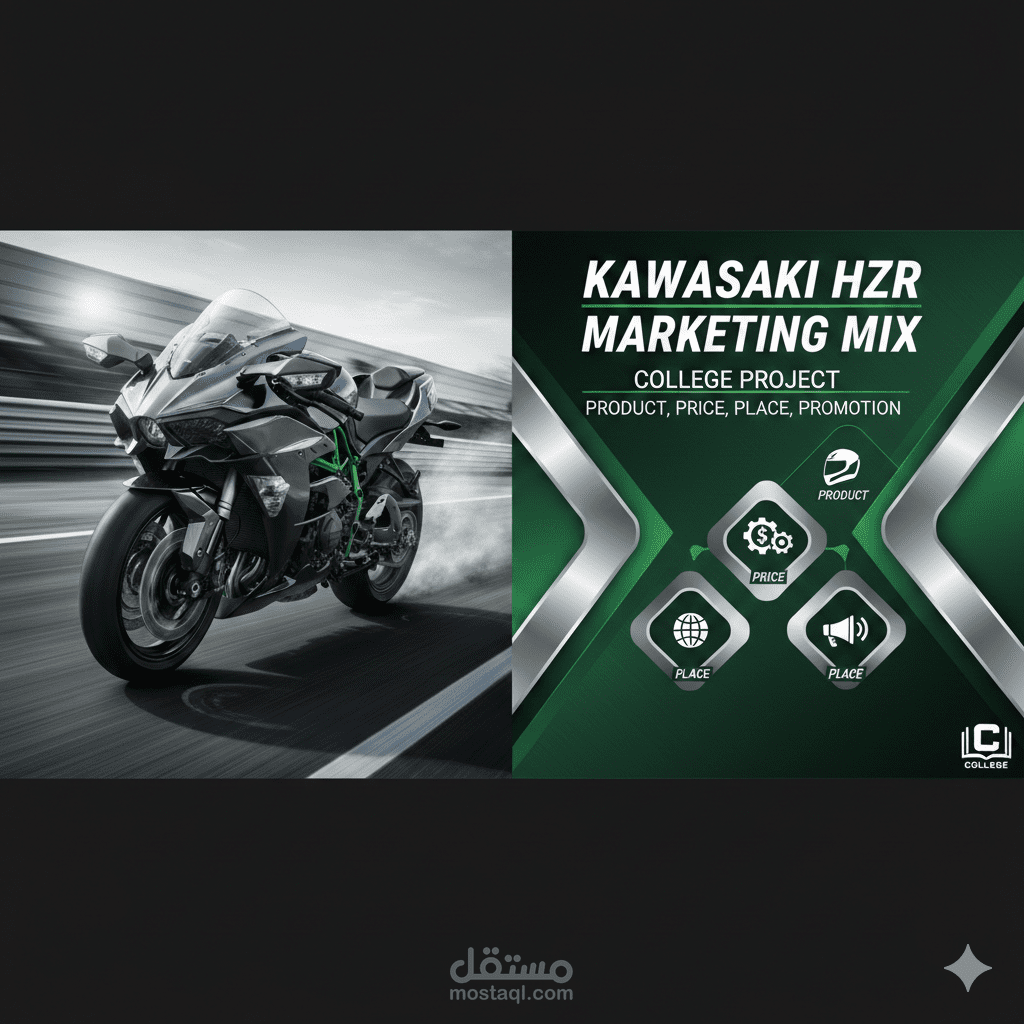تطبيق على المزيج التسويقي Kawasaki Ninja H2R