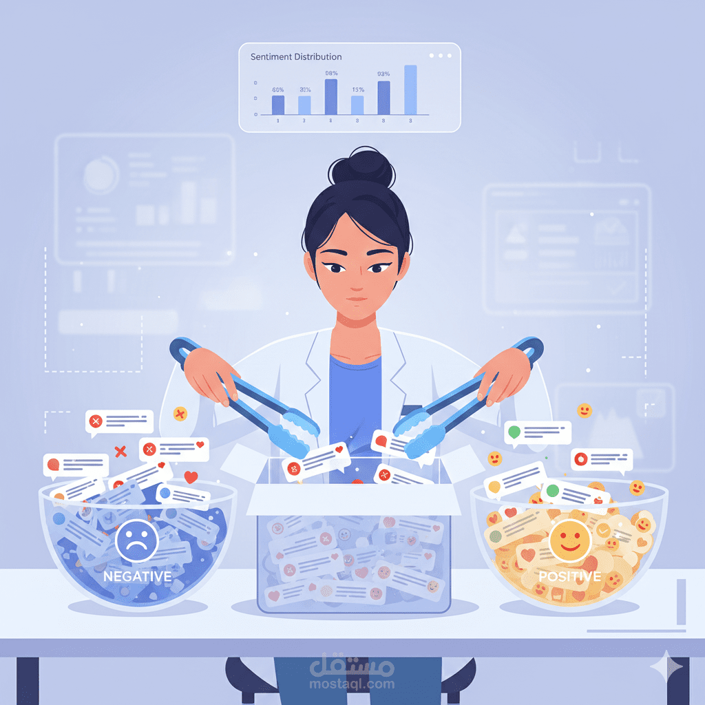 تصنيف التغريدات إلى إيجابية وسلبية (Sentiment Analysis)