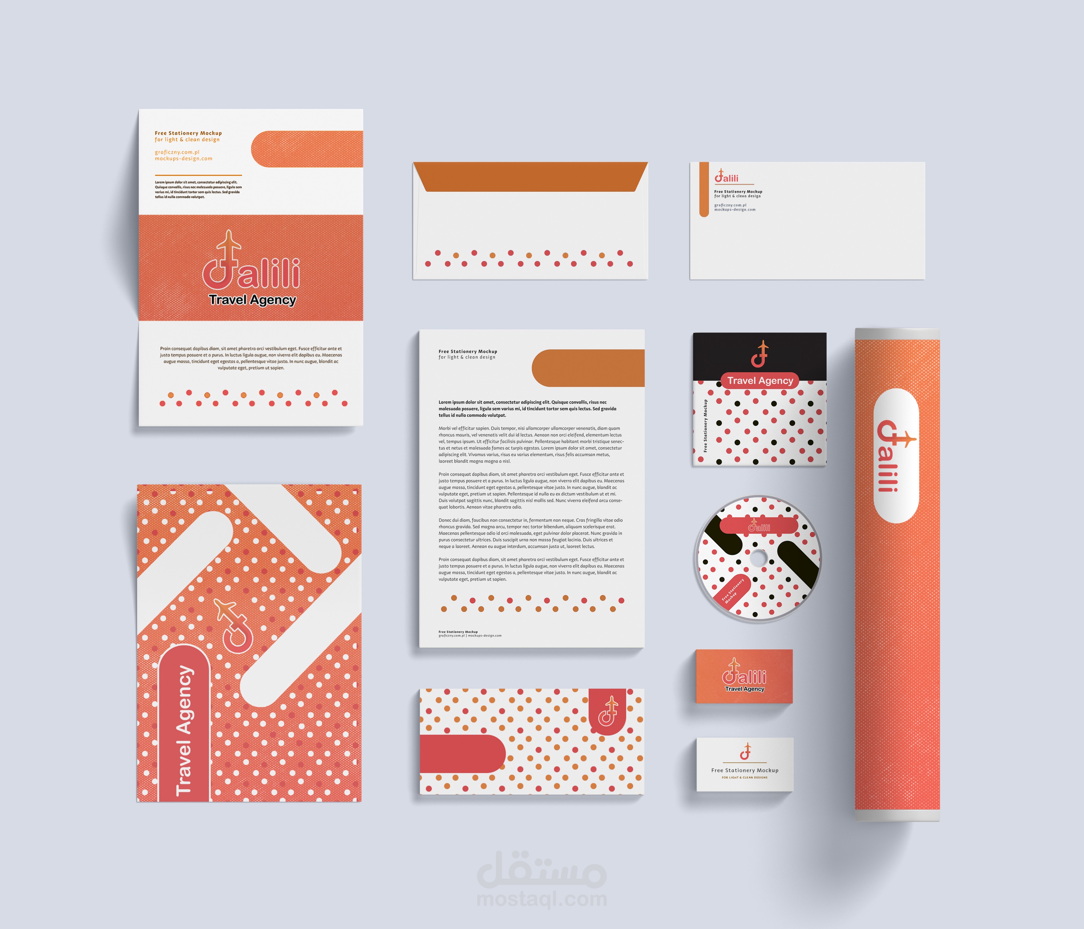 تصميم هوية بصرية متكاملة لمكتب سفر