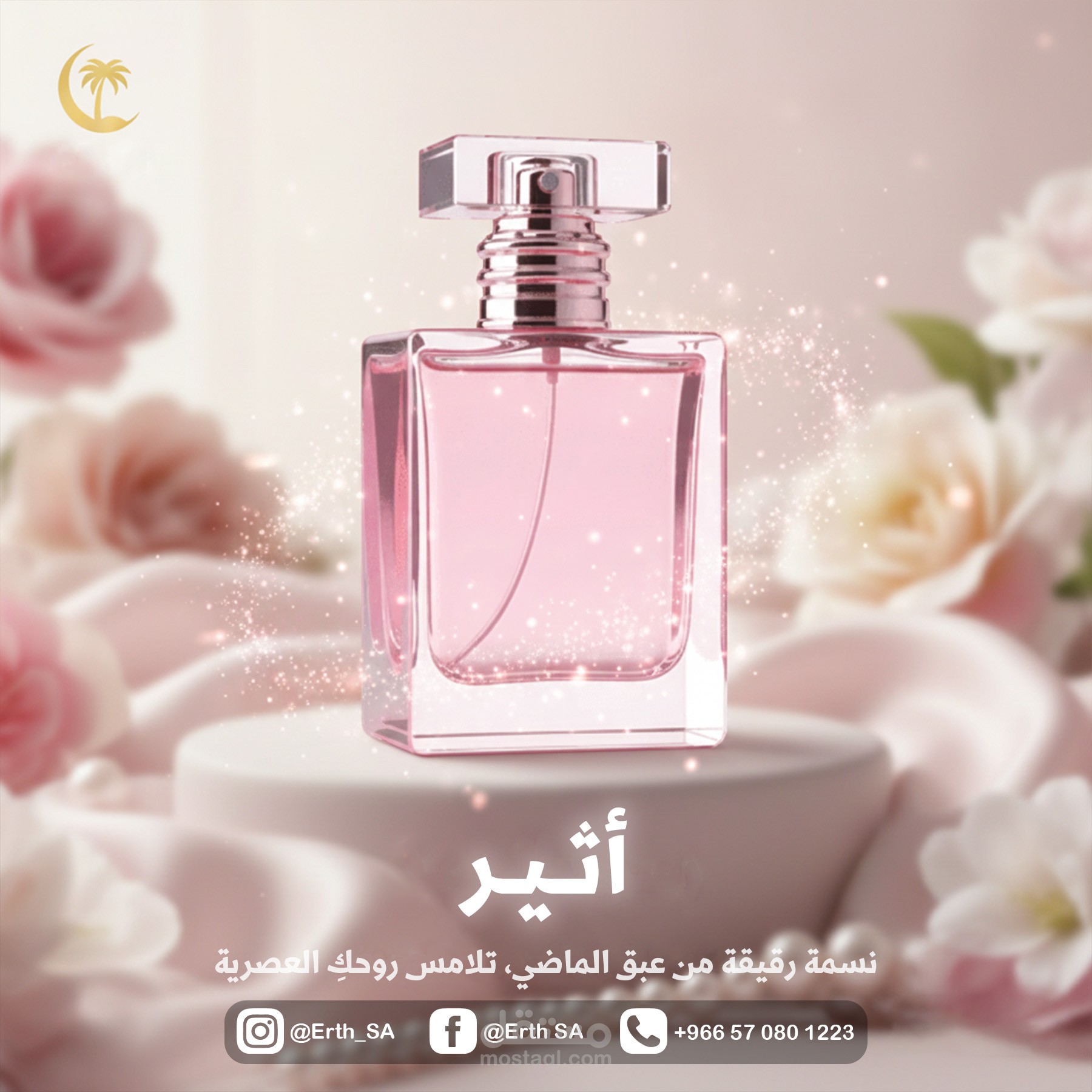 تصميم بوستات سوشيال  ميديا لشركة عطورات