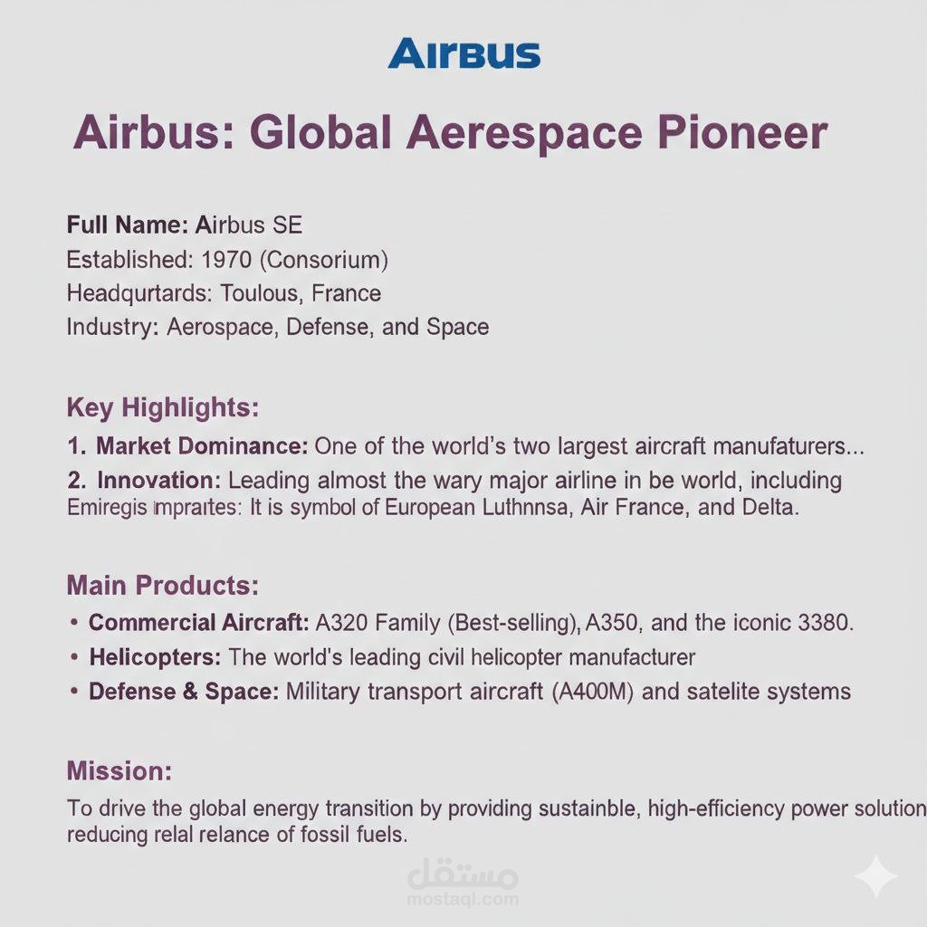 Airbus: A Global Leader in Aerospace & Innovation