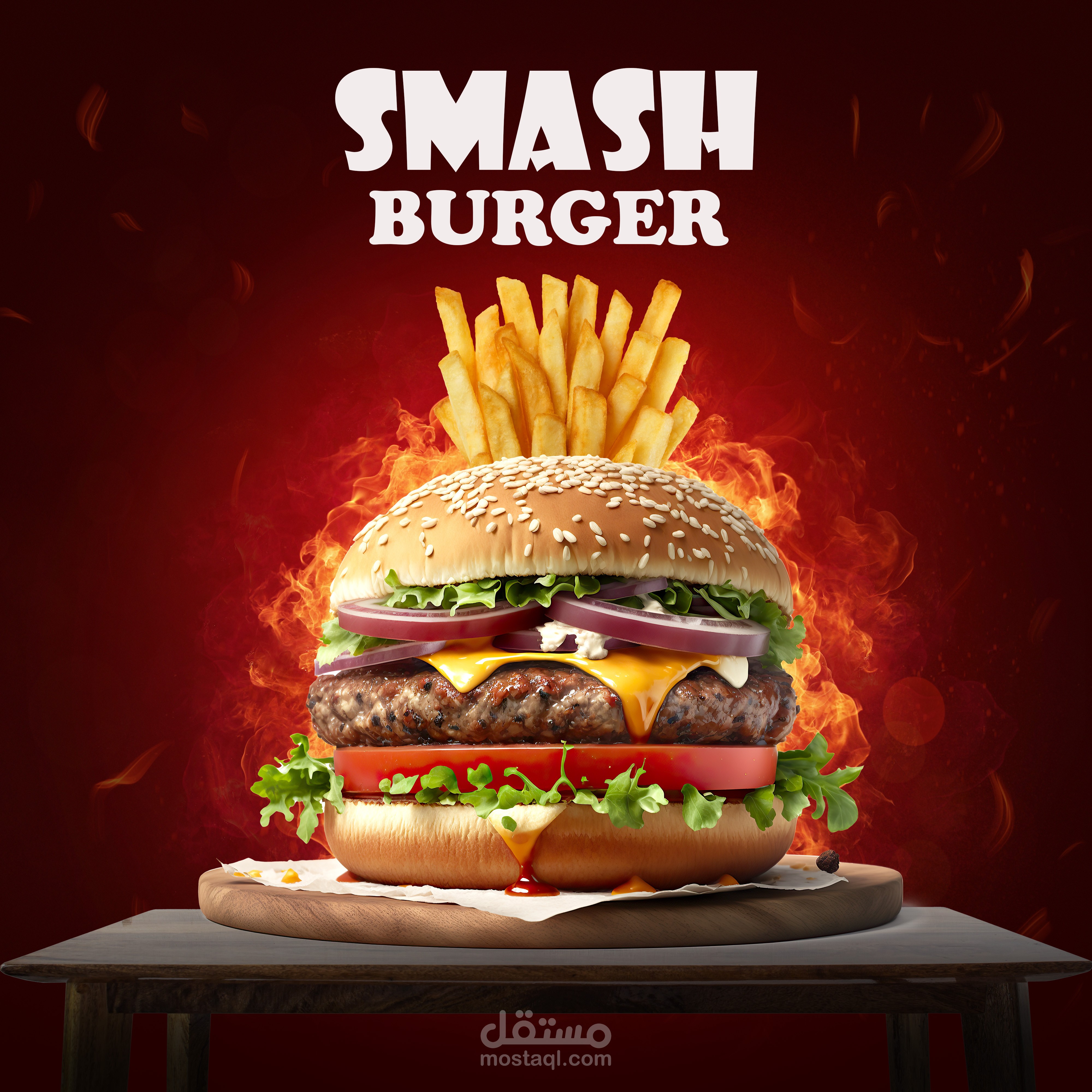 بوست اعلاني smash burger