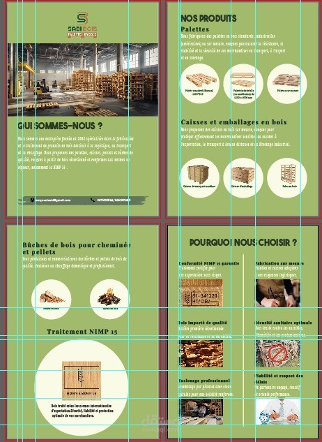 تصميم كتالوج احترافي للمنتجات الخشبية بأسلوب عصري ومتناسق