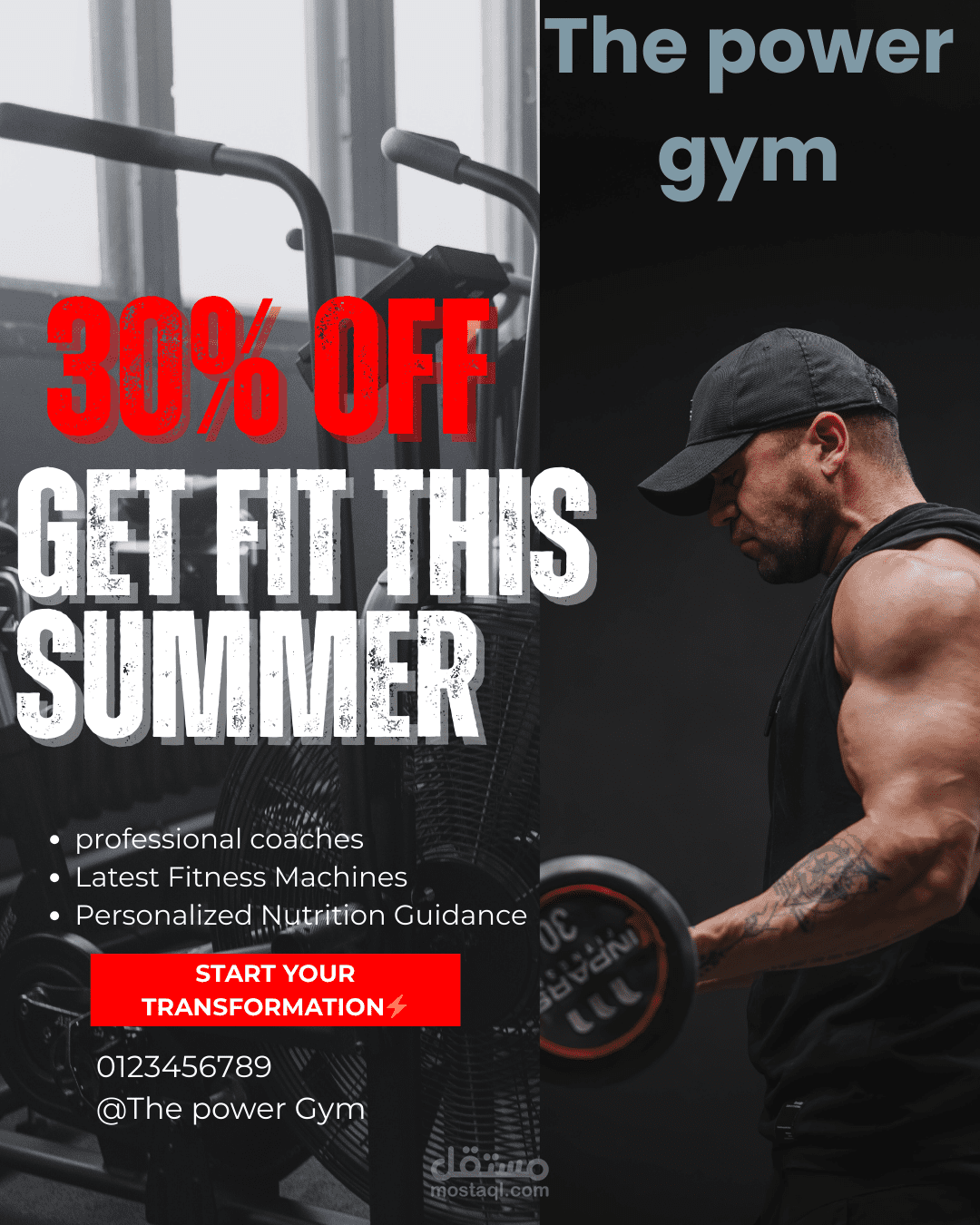 Designing a sales post for gym on instagram