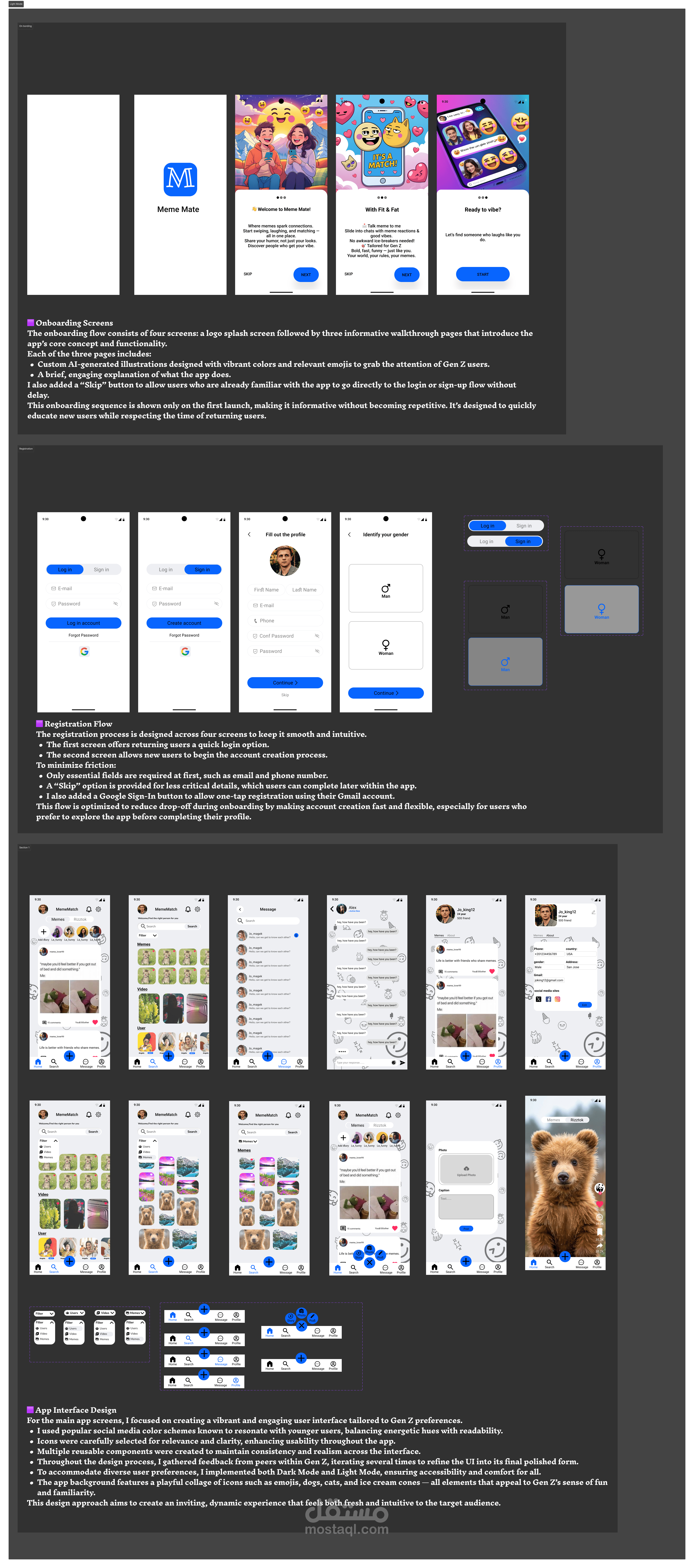 Modern Social App UI for Gen Z