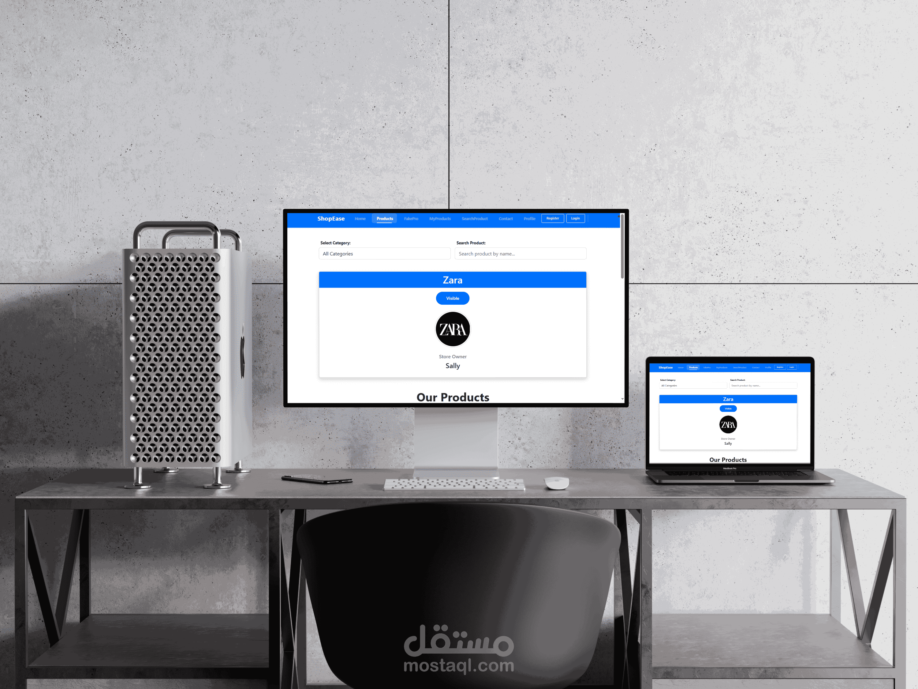تطوير متجر ShopEase الإلكتروني باستخدام Angular , REST API