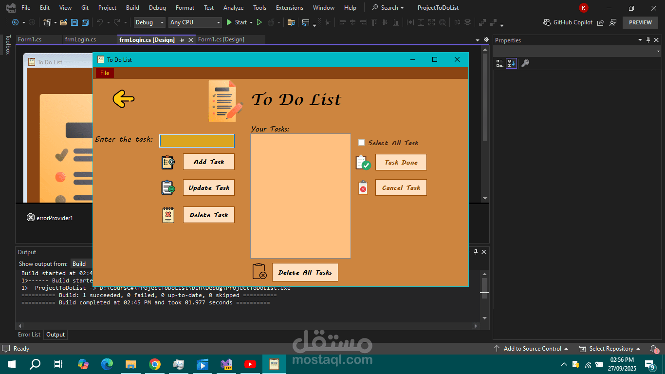 برنامج قائمة مهماتك او اعمالك اليومية / To Do List