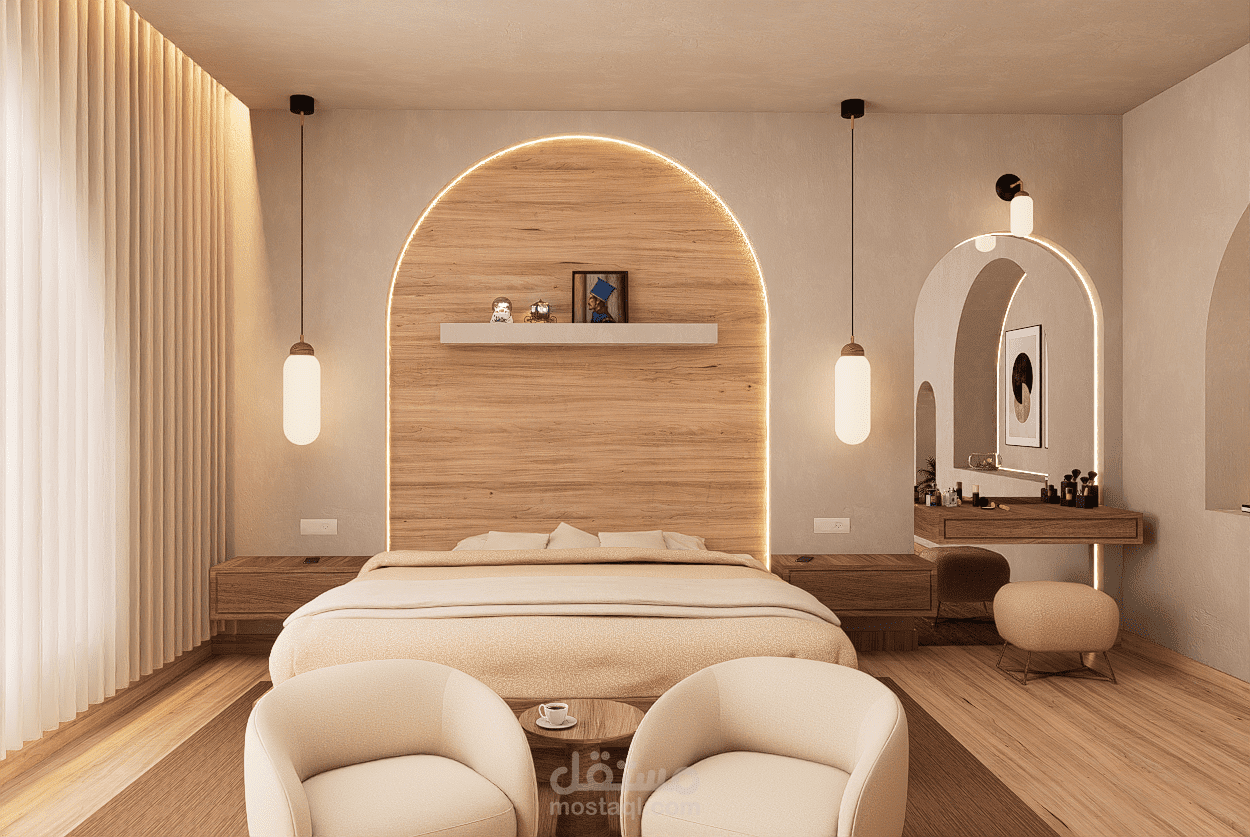 تصميم داخلي لغرفة نوم ماستر