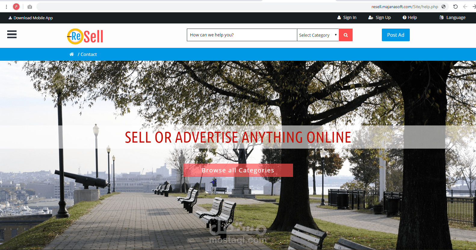 مشروع موقع "ReSell"