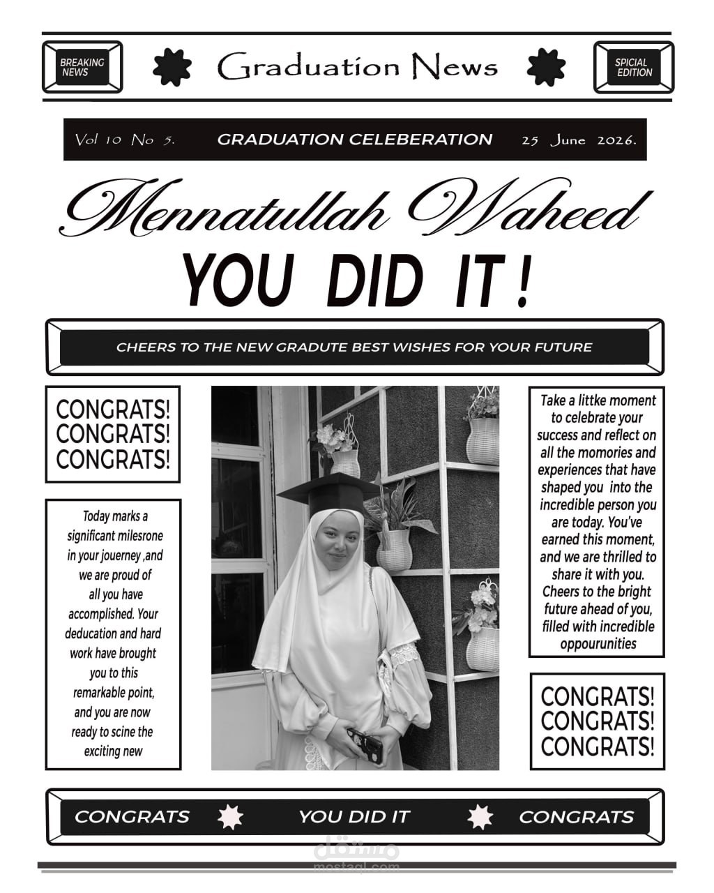 Graduation newspaper