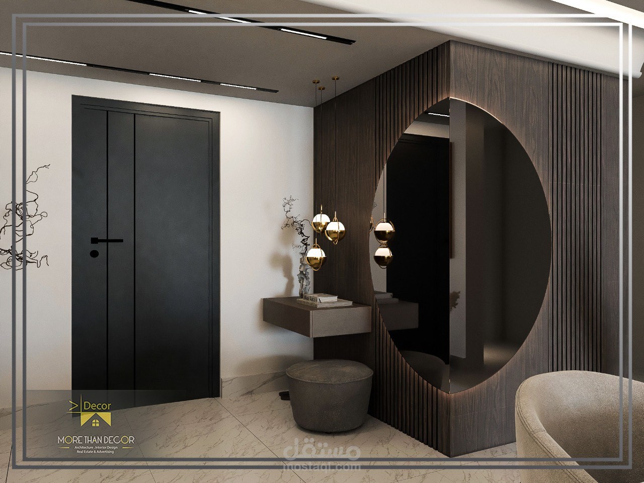 تصميم ريسبشن مودرن لمكتب more than decor