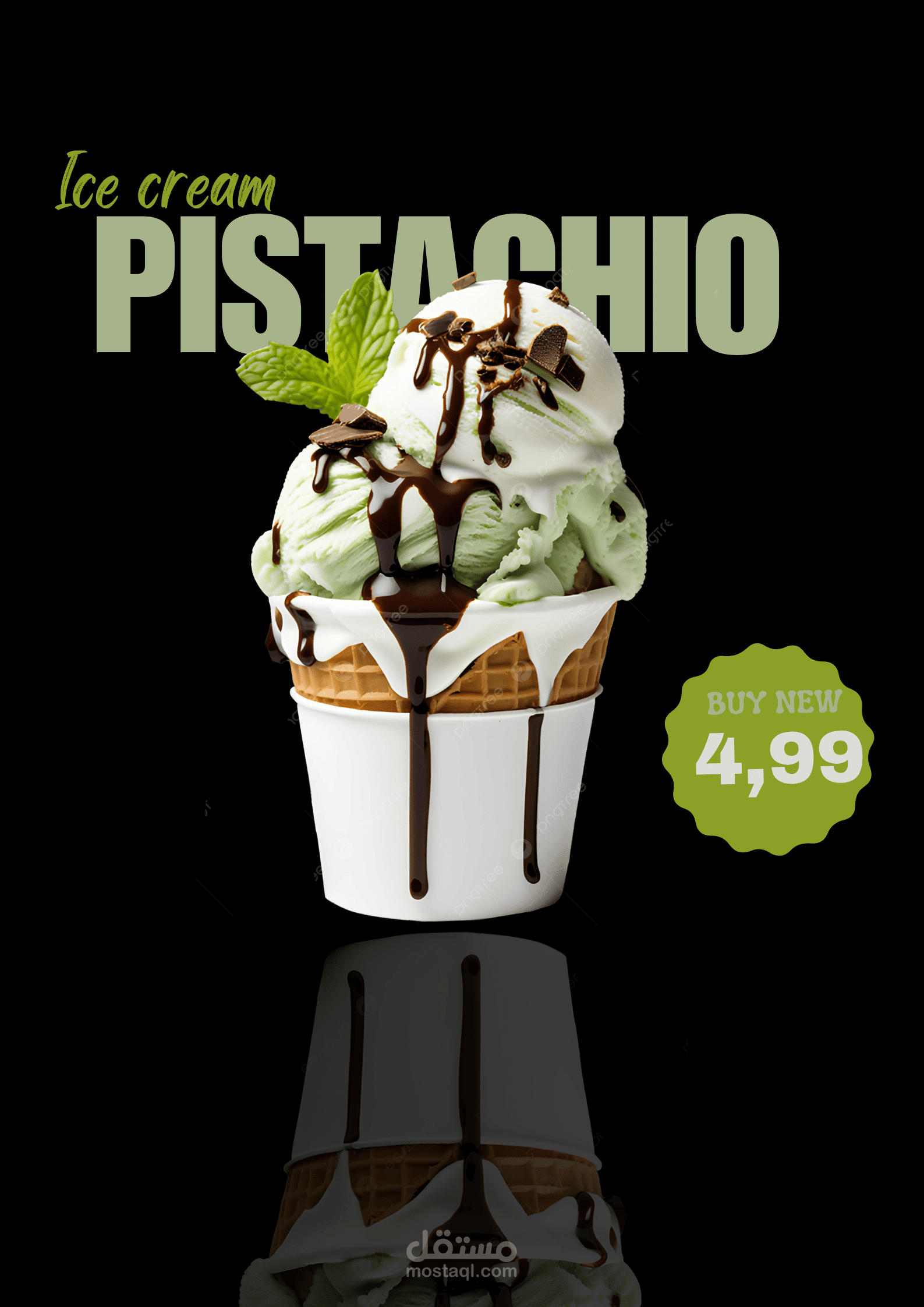 بوستر اعلان ايس كريم