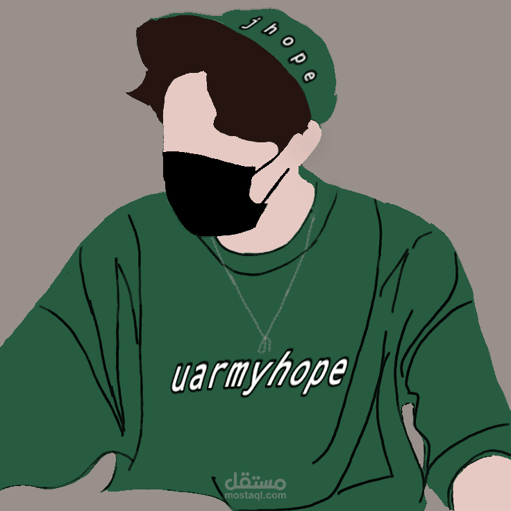 Minimal Digital Illustration – Green Outfit”