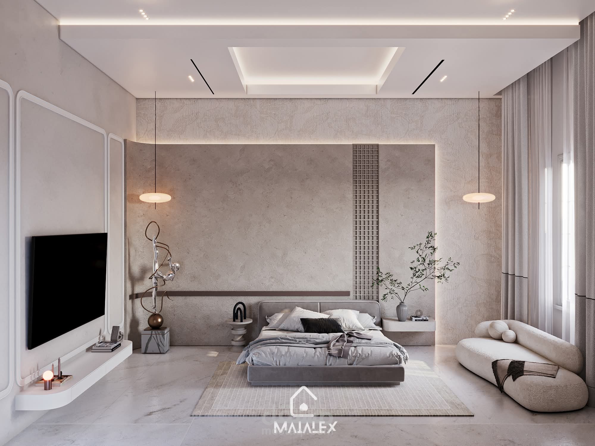 "تصميم داخلي احترافي – مودرن / نيوكلاسيك"  "Realistic 3D Interior Rendering – أعمال احترافية"