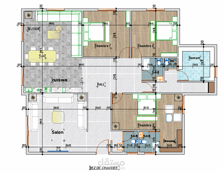 عرض لطريقة عملي الاحترافية في ArchiCAD – نمذجة دقيقة وجودة عالية