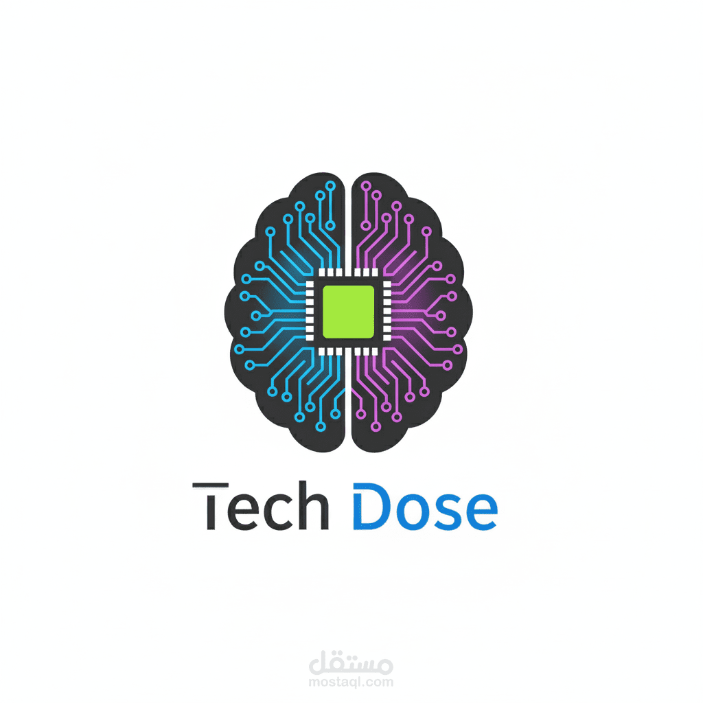 تصميم شعار لقناة يوتيوب "Tech Dose"