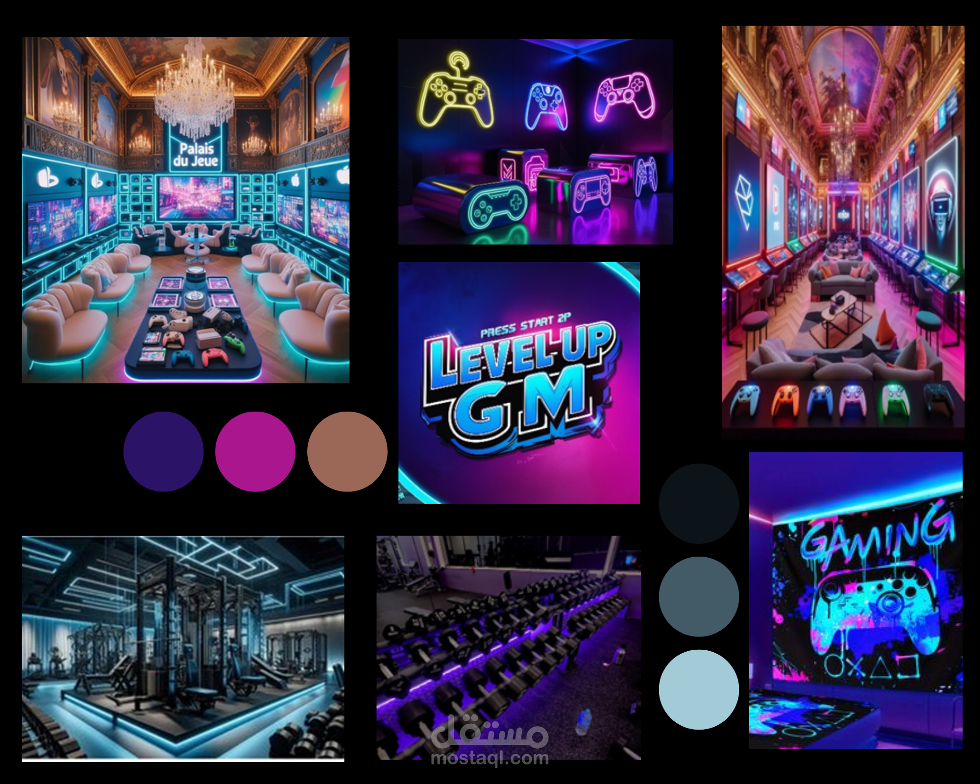 تمصميم صالة رياضة باستخدام الذكاء الاصطناعي