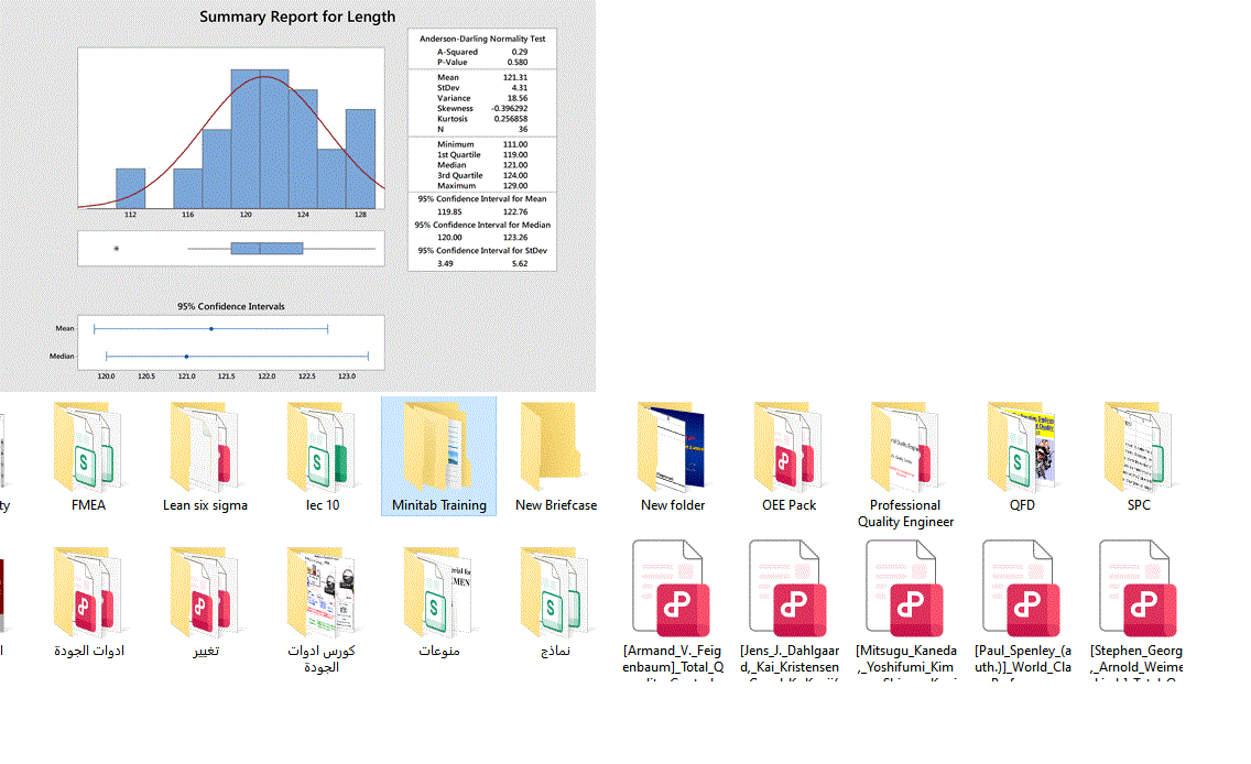 تحليل البيانات باستخدام برنامج Minitab