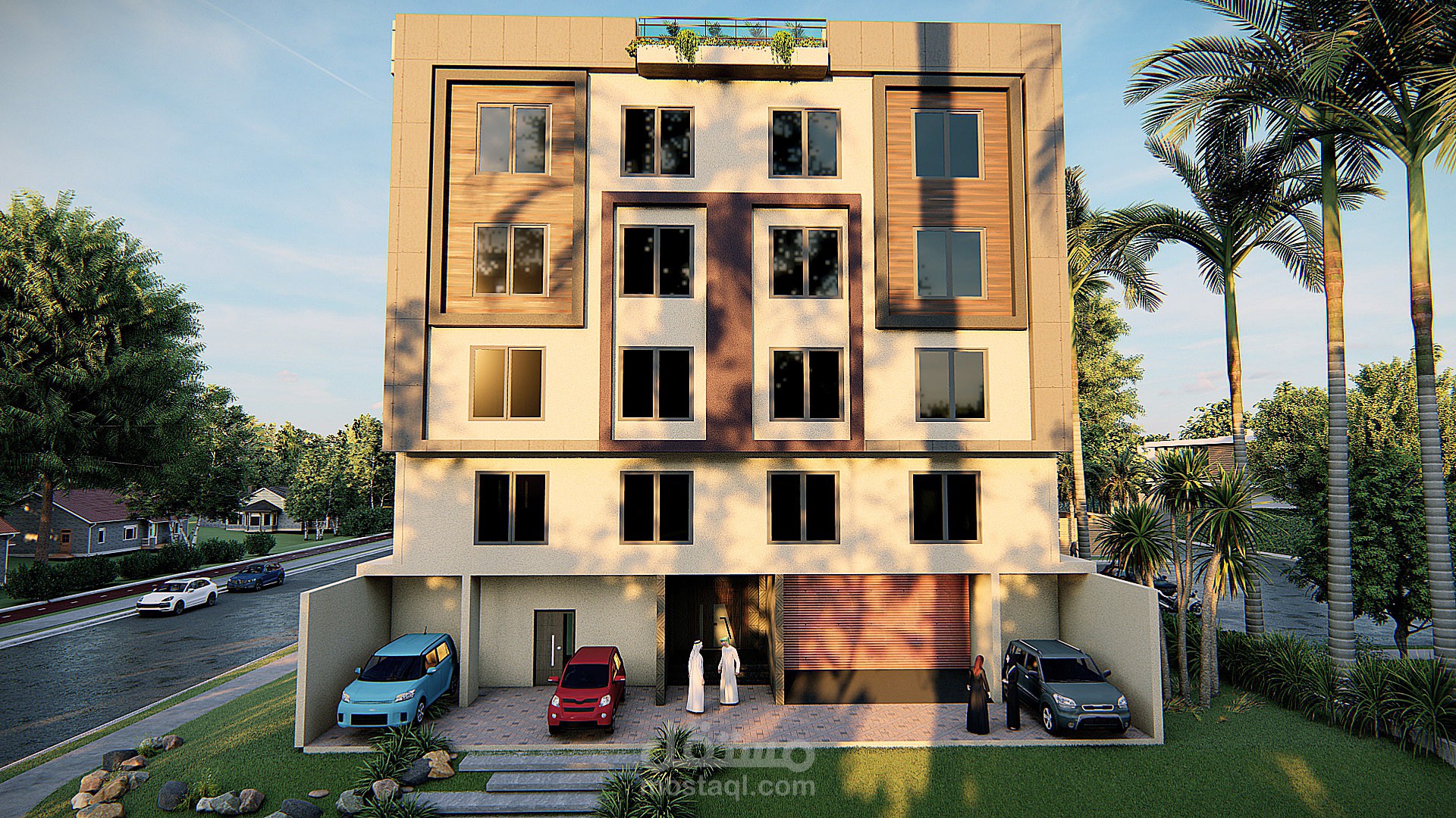 تصميم واجهات عمارة سكنية بالسعودية