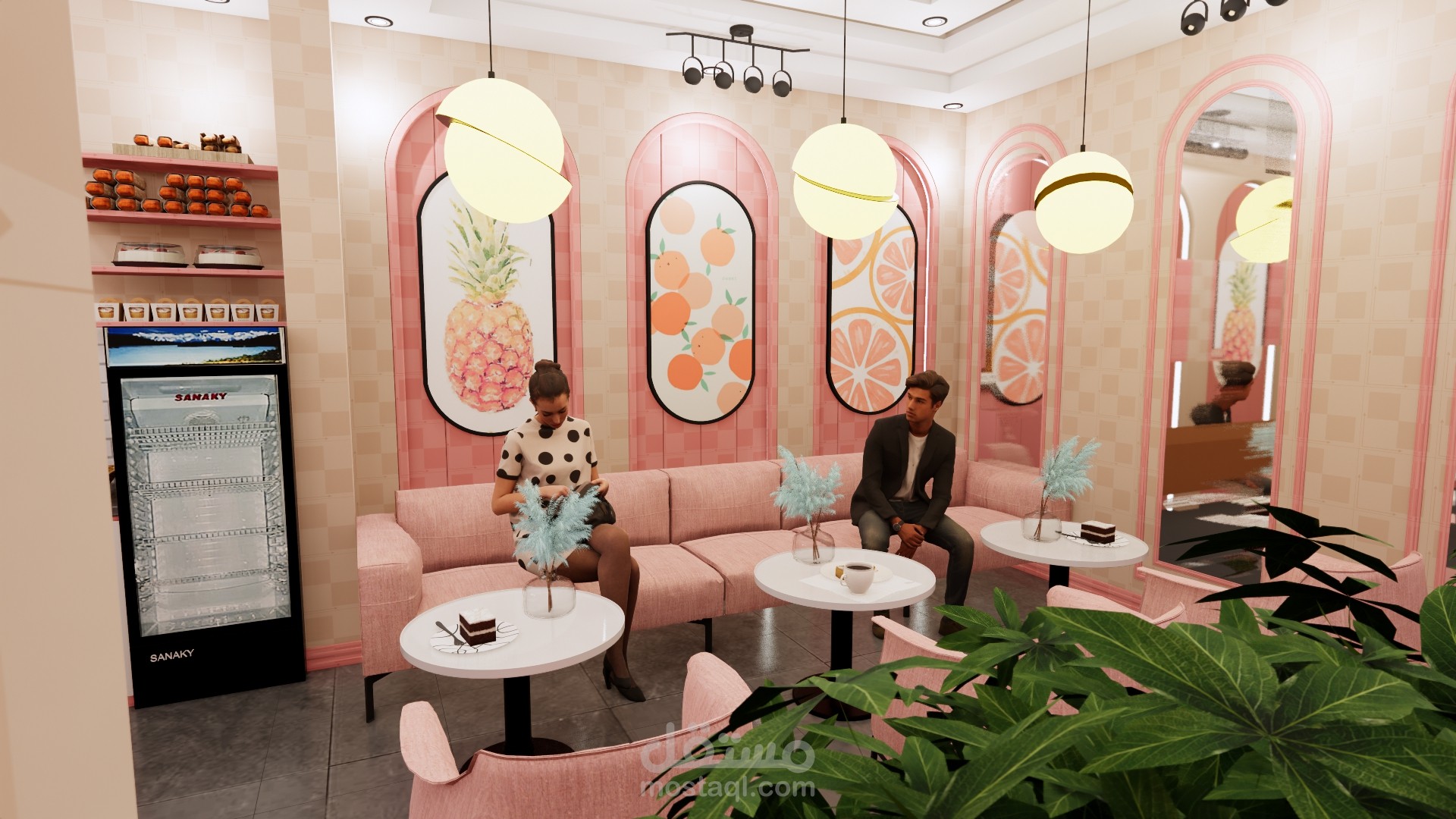 تصميم كافيه نسائي بمصر