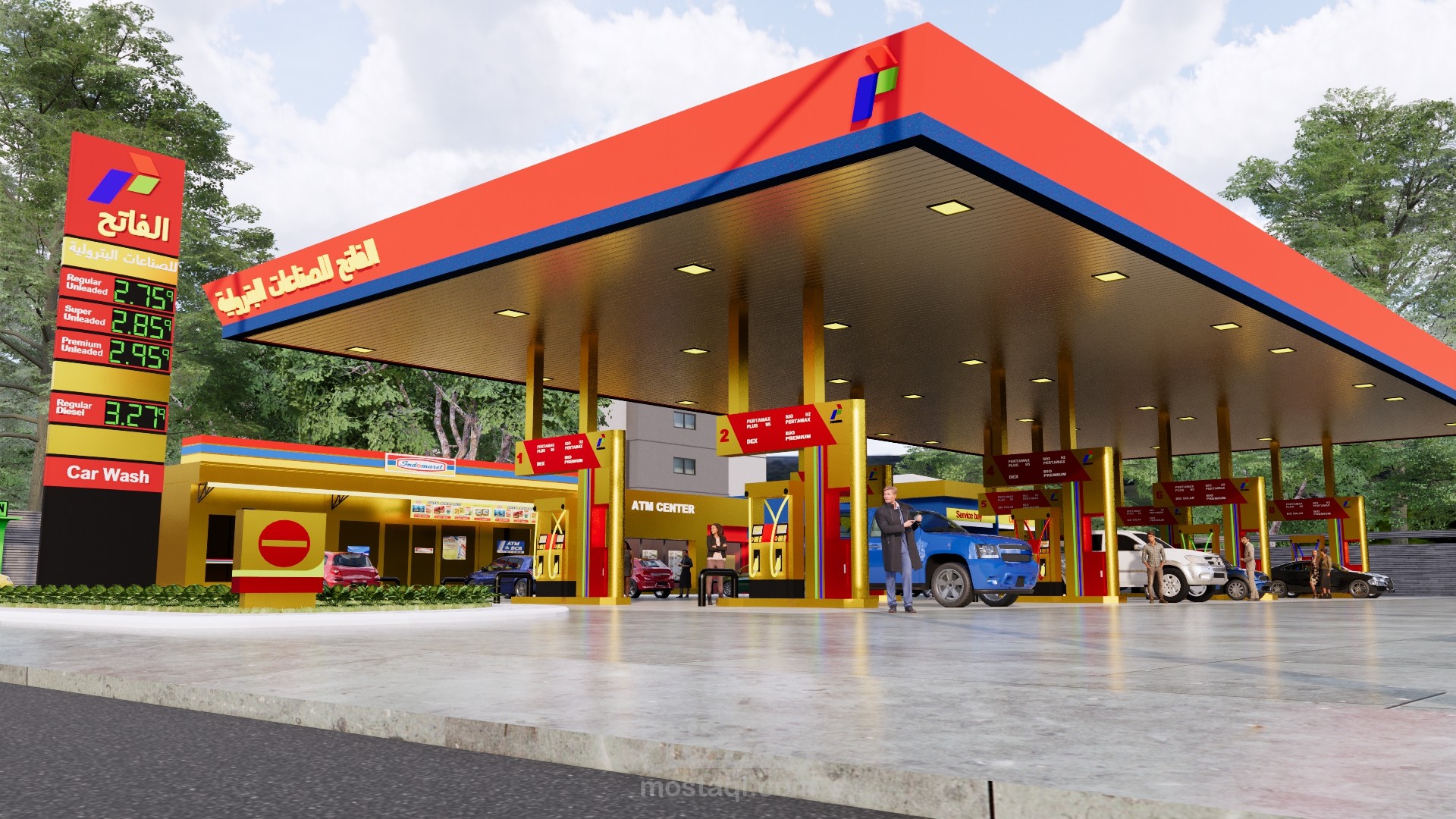 تصميم لمحطة وقود